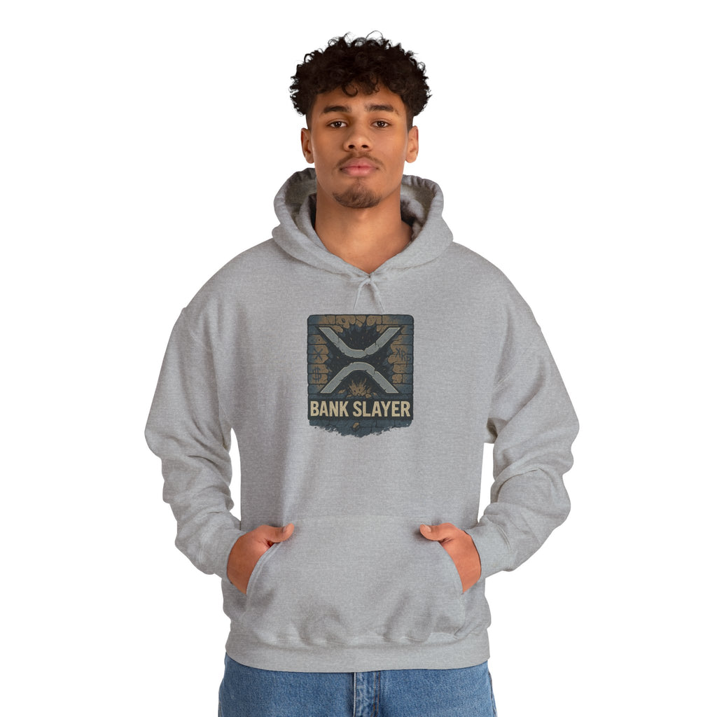Bank Slayer Hoodie - Vintage Tactical Crest Graphic Sweatshirt