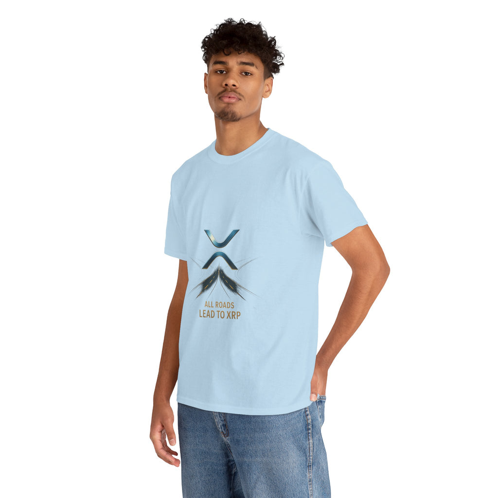 All Roads Lead to XRP T-Shirt — Crypto Ripple Logo Tee