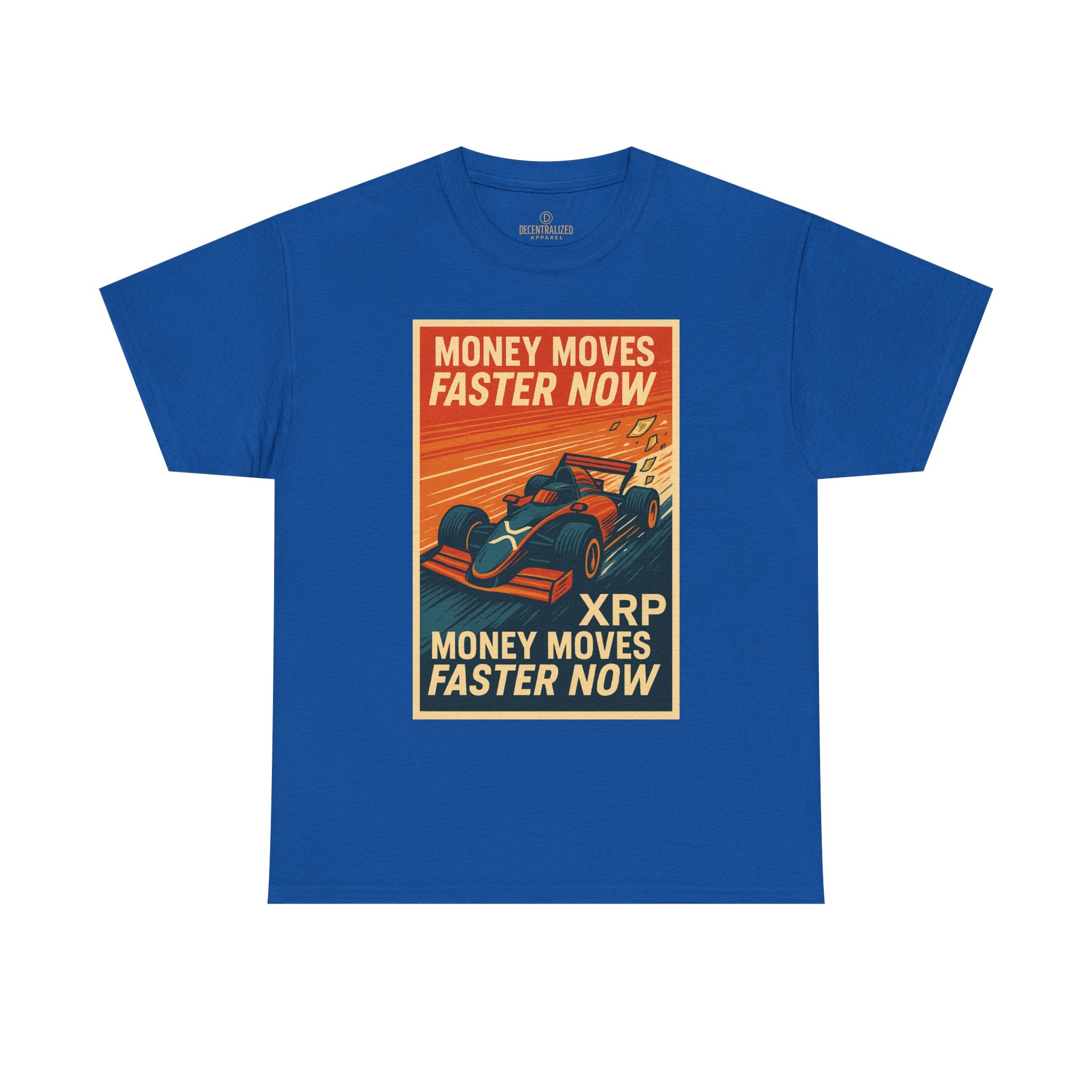 XRP 'Money Moves Faster Now' Racing Tee — Crypto Enthusiast T-Shirt