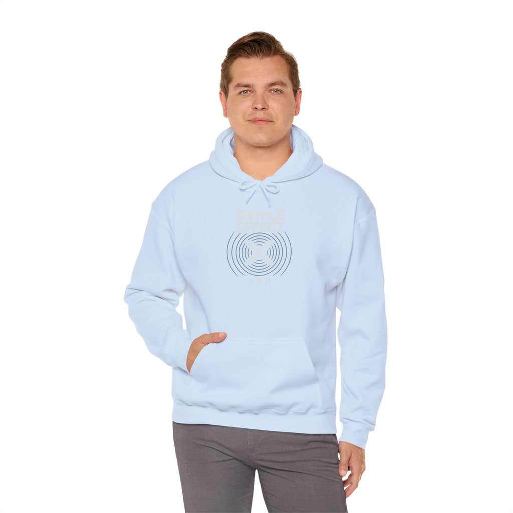 Ripple Effect Hoodie — Minimal Concentric Wave Graphic Sweatshirt