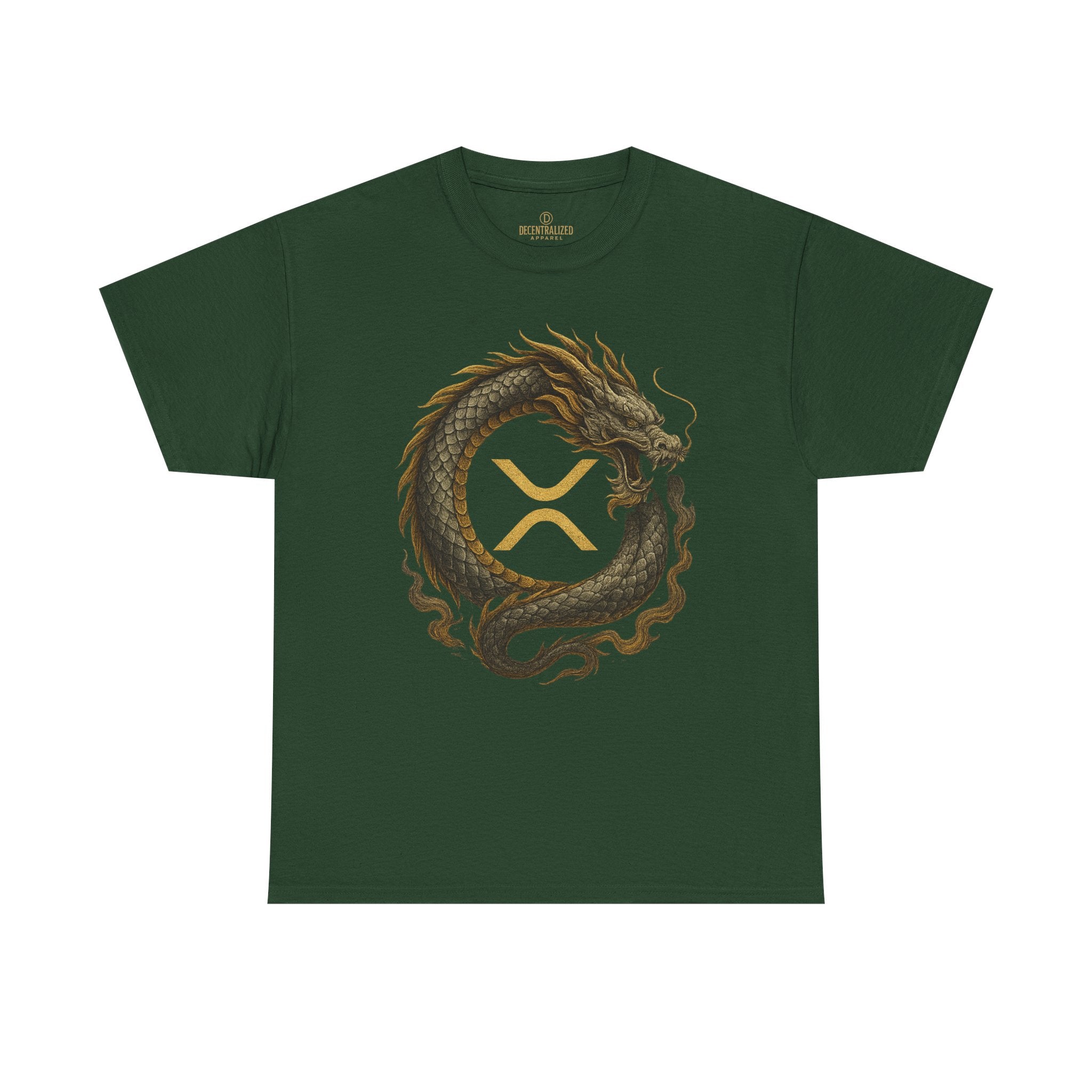 Dragon XRP Logo T-Shirt — Crypto XRP Circle Dragon Graphic Tee
