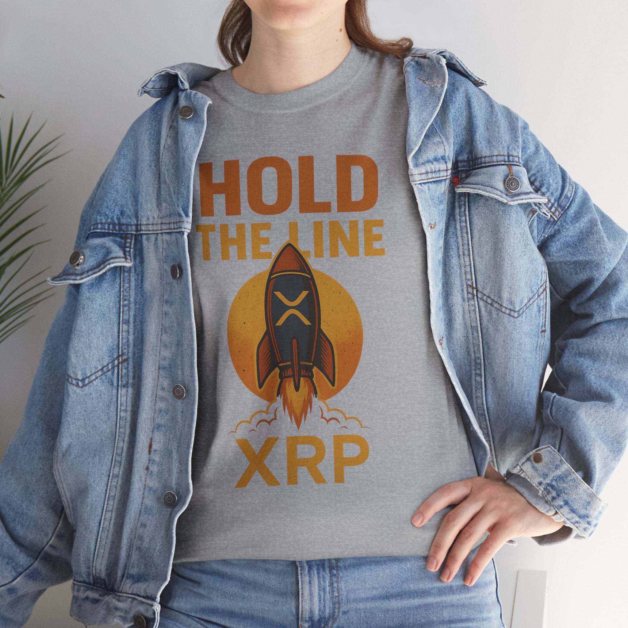 XRP Hold The Line Rocket Tee — Crypto Investor T‑Shirt