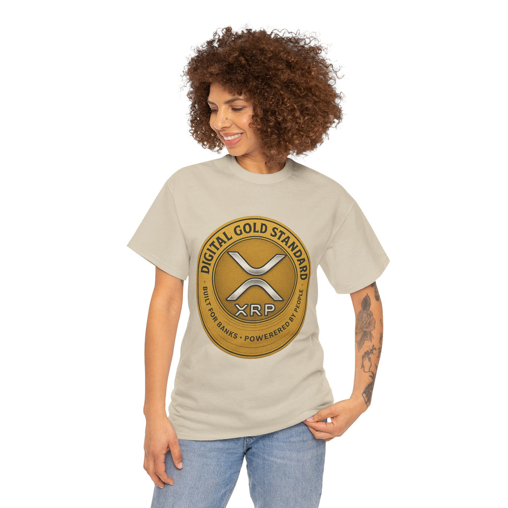 XRP Digital Gold Tee – Cryptocurrency Logo Shirt