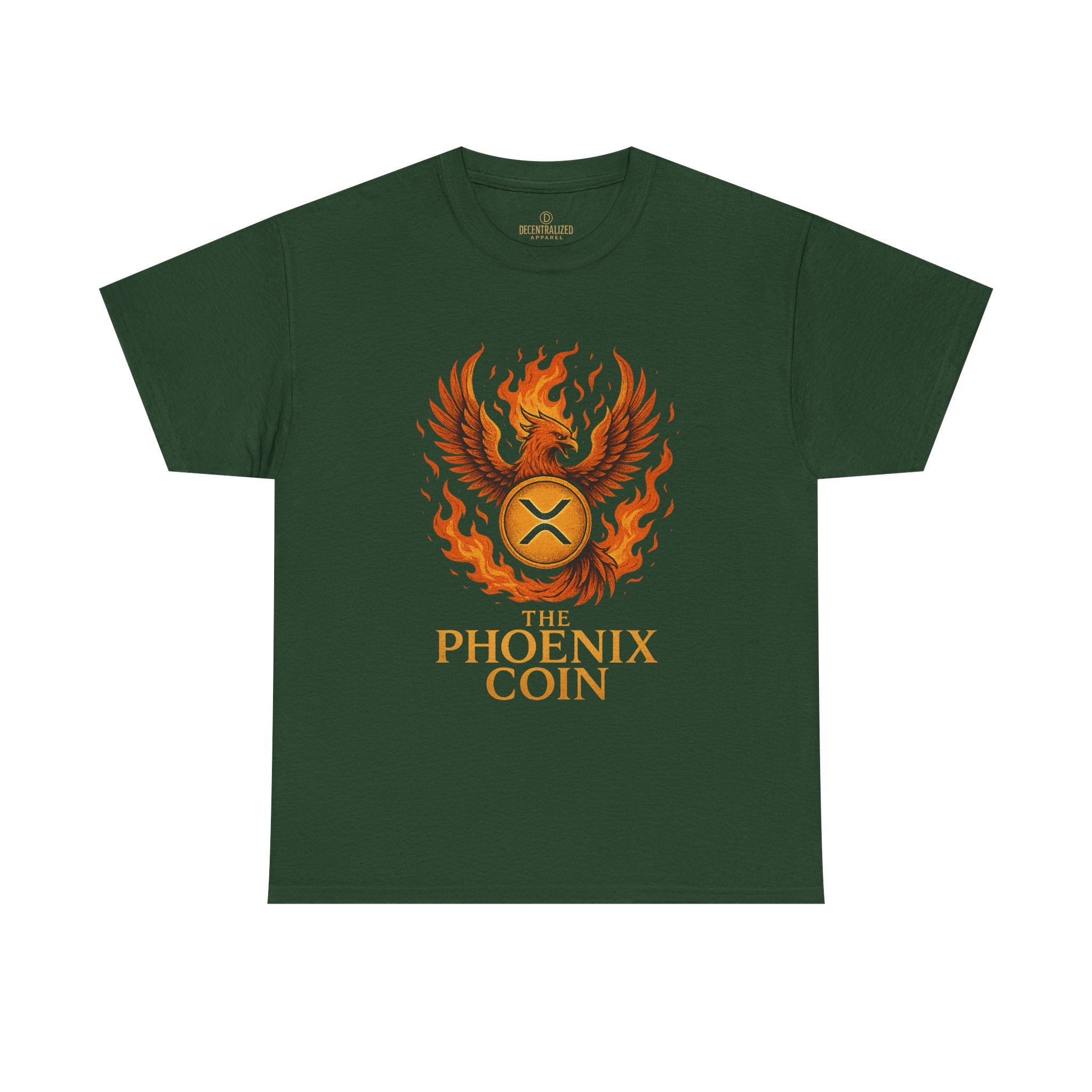 Phoenix Coin T‑Shirt — Fiery Phoenix Crypto Logo Tee