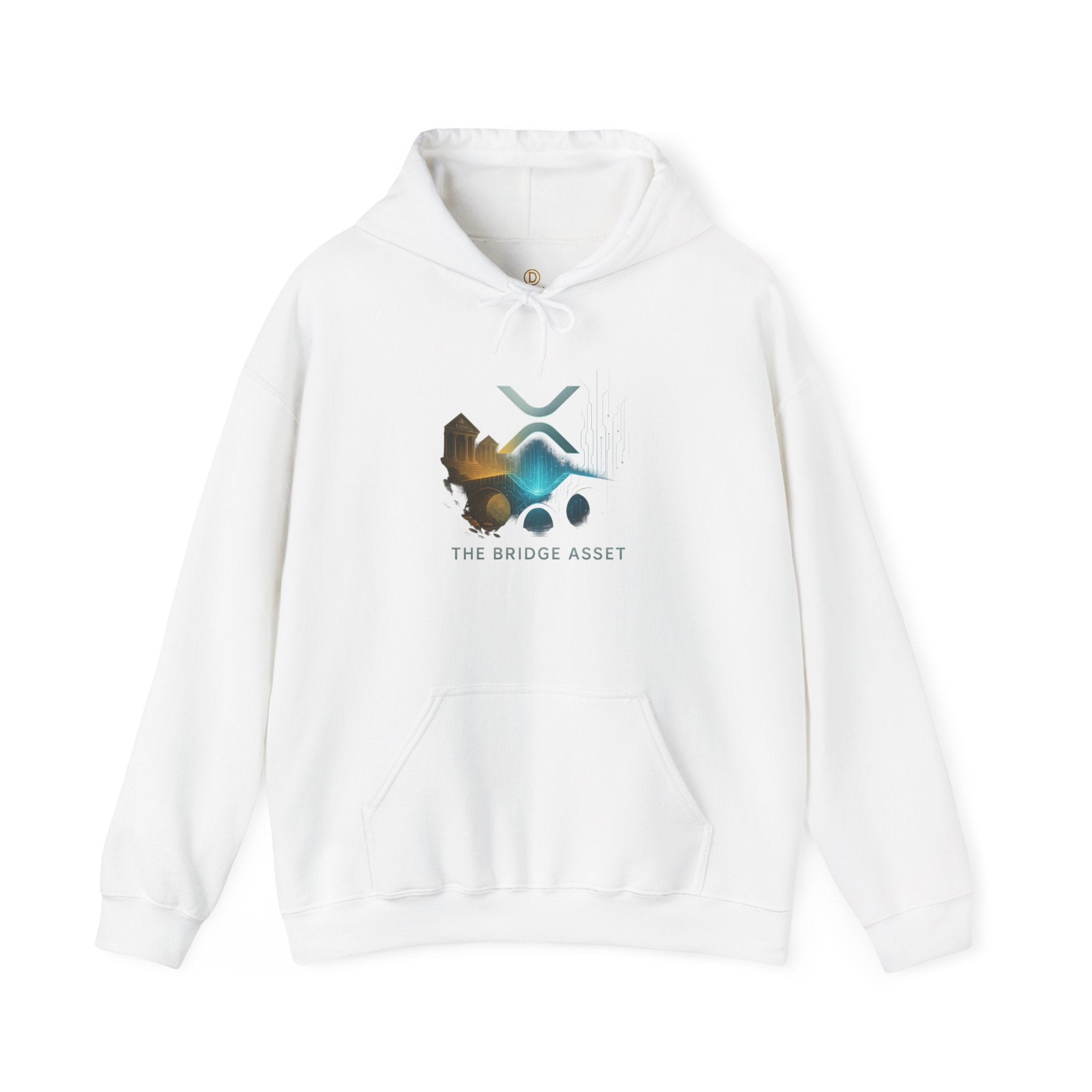Bridge Asset Logo Hoodie — Minimal Crypto XRP Design