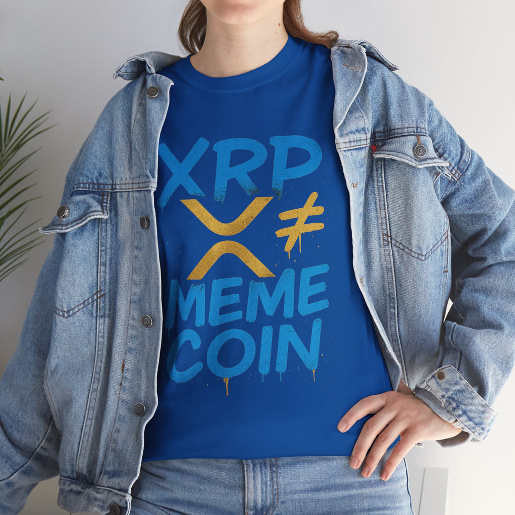 XRP ≠ Meme Coin T‑Shirt — Crypto Advocate Graphic Tee