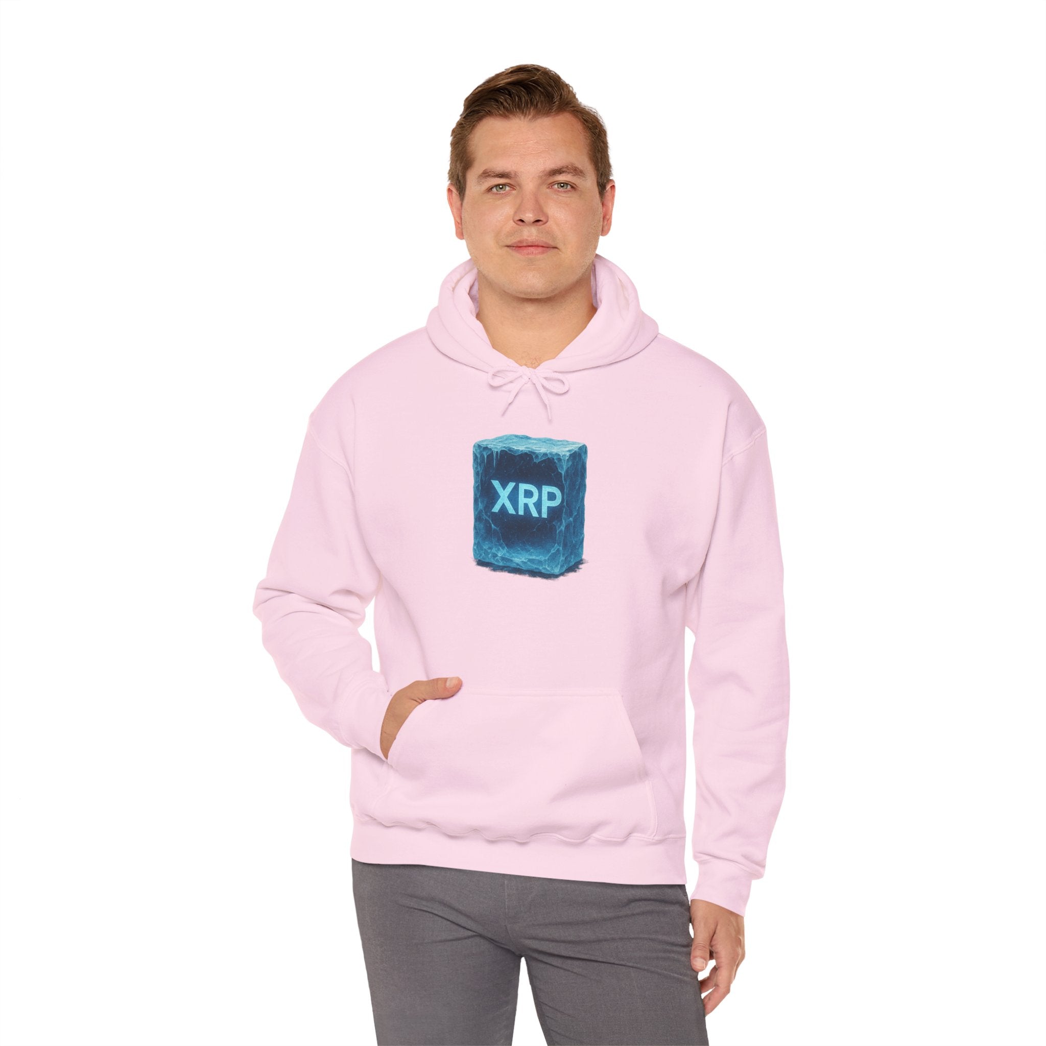 XRP Frozen Cube Hoodie — Crypto Ice Block Sweater for XRP Fans