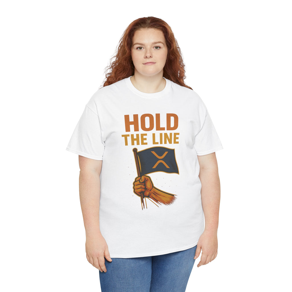 Hold The Line Tee — Bold Flag Graphic Cryptocurrency XRP Shirt