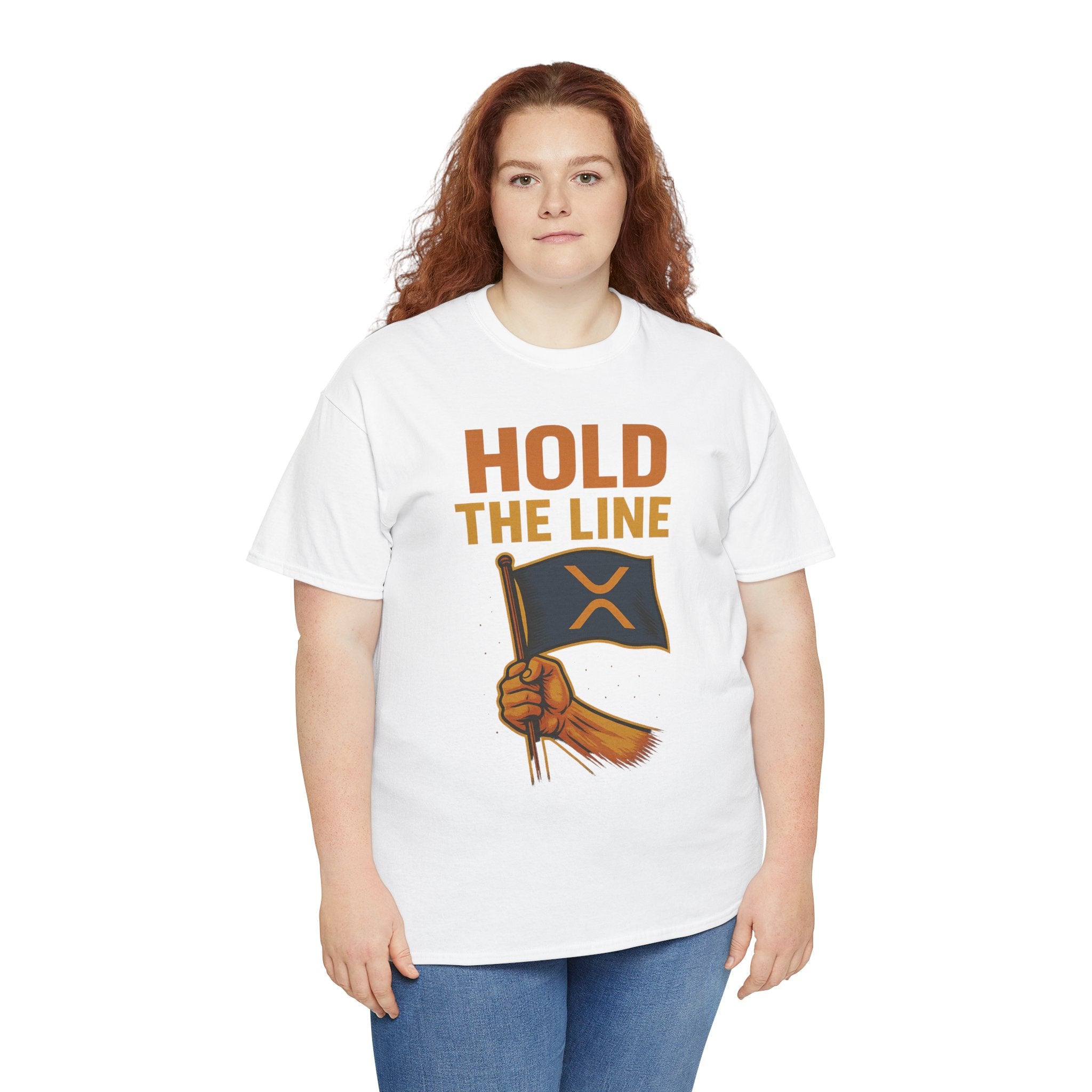 Hold The Line Tee — Bold Flag Graphic Cryptocurrency XRP Shirt