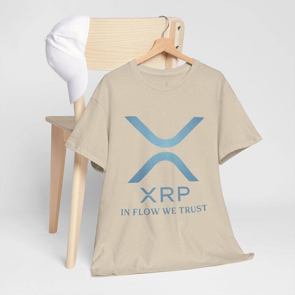 XRP Crypto Tee — "In Flow We Trust" Ripple Logo T-Shirt