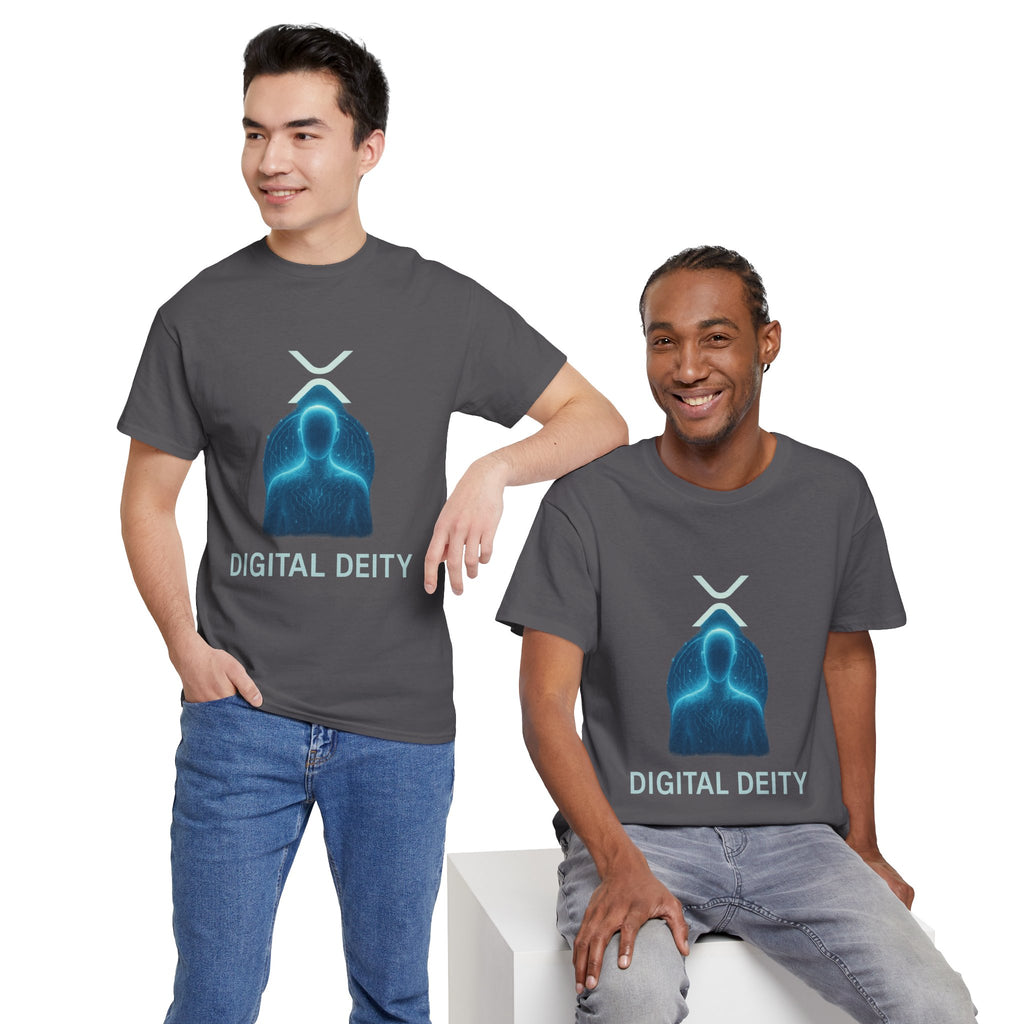 Digital Deity T‑Shirt — Futuristic Neon Tech Hoodie Tee