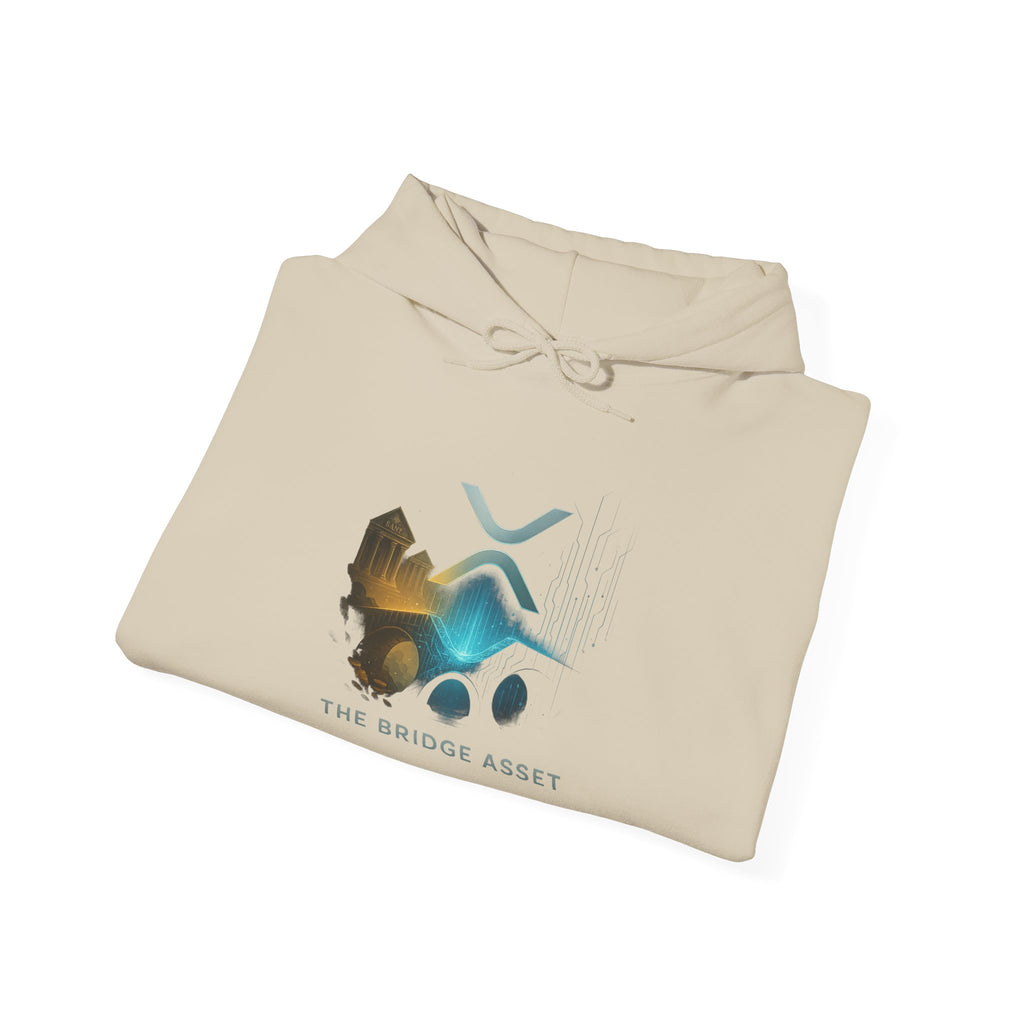 Bridge Asset Logo Hoodie — Minimal Crypto XRP Design