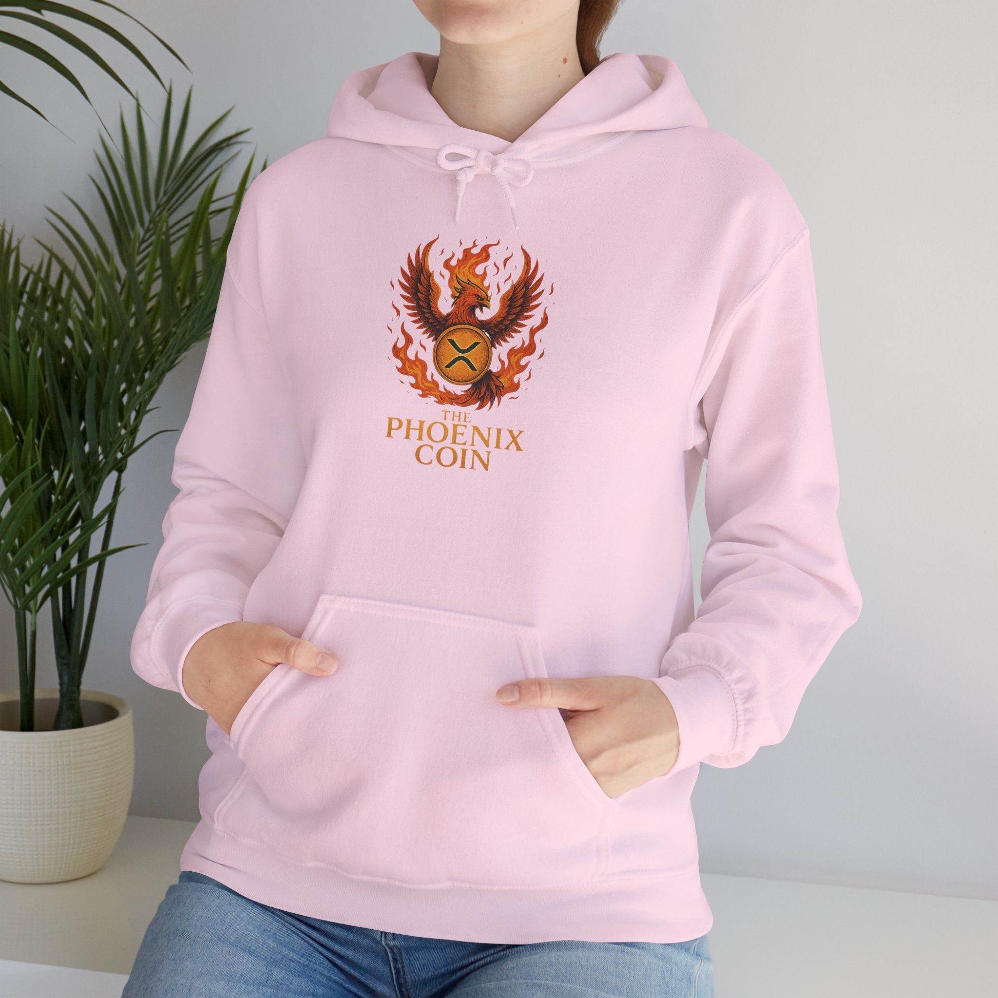 Phoenix Coin Hoodie — Fiery Phoenix Crest Sweatshirt