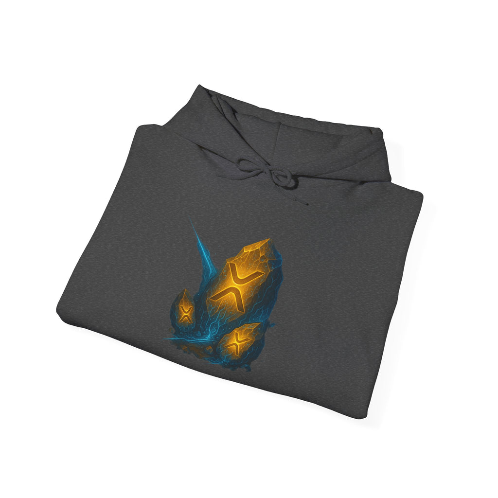 Rune Stone Hoodie — Glowing Mystic Rock Graphic Hooded Sweatshirt