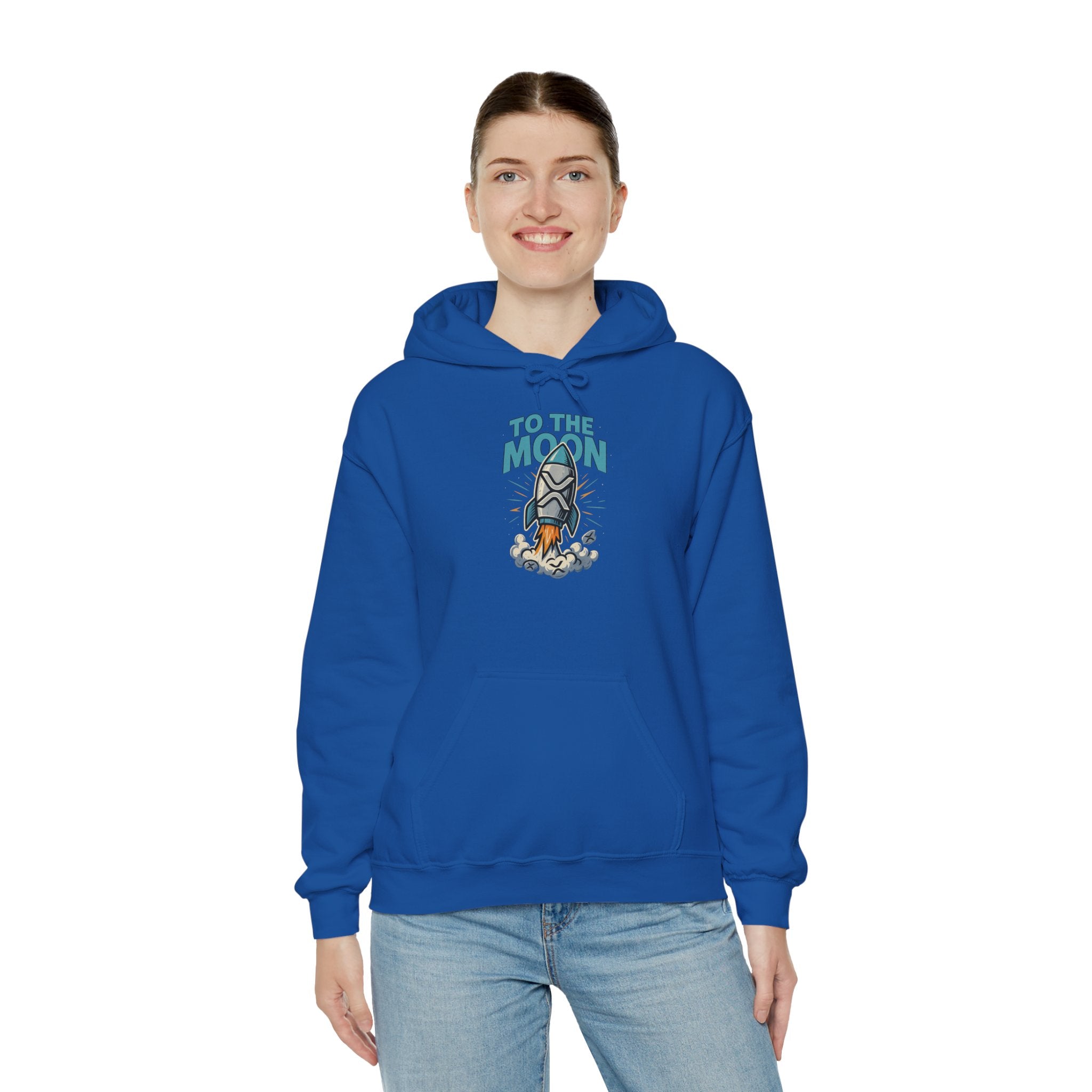 Hoodie — 'To The Moon' Rocket Graphic Pullover