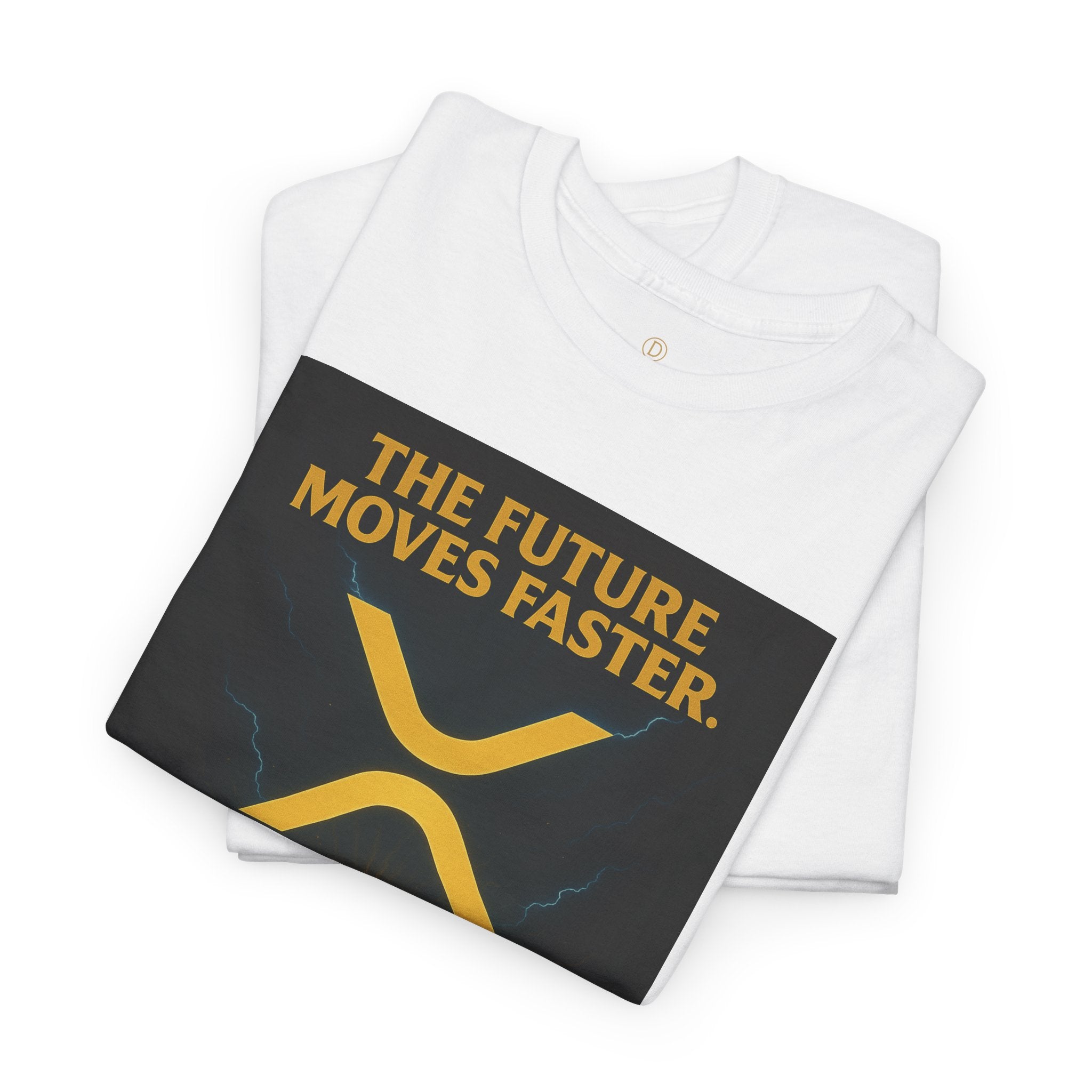 XRP Swift Crypto T-Shirt — “The Future Moves Faster” XRP Over Swift Tee