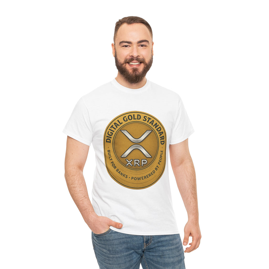 XRP Digital Gold Tee – Cryptocurrency Logo Shirt