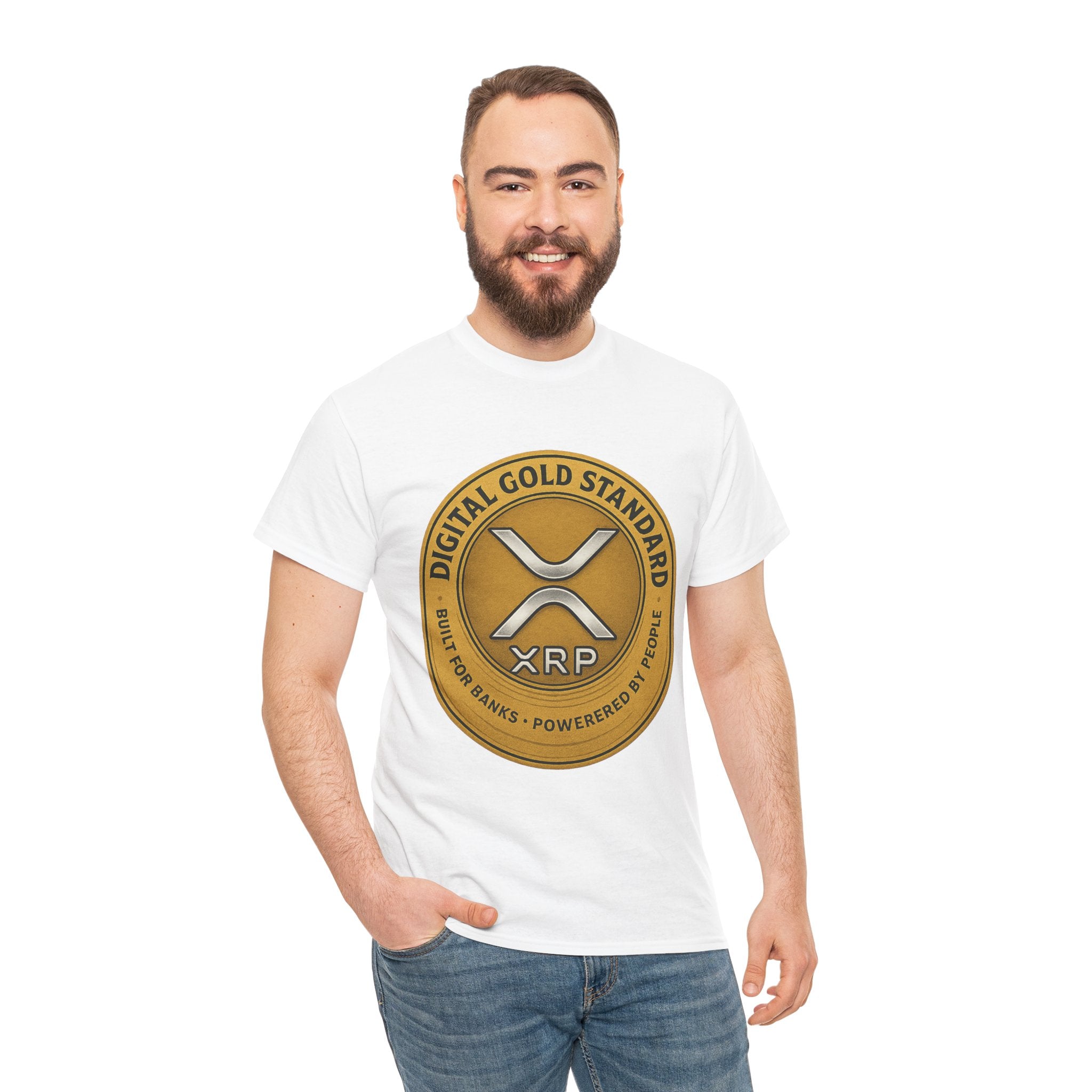 XRP Digital Gold Tee – Cryptocurrency Logo Shirt