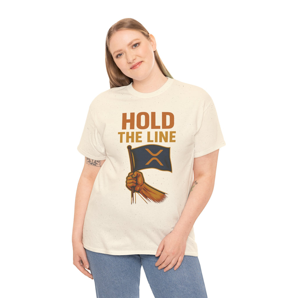 Hold The Line Tee — Bold Flag Graphic Cryptocurrency XRP Shirt