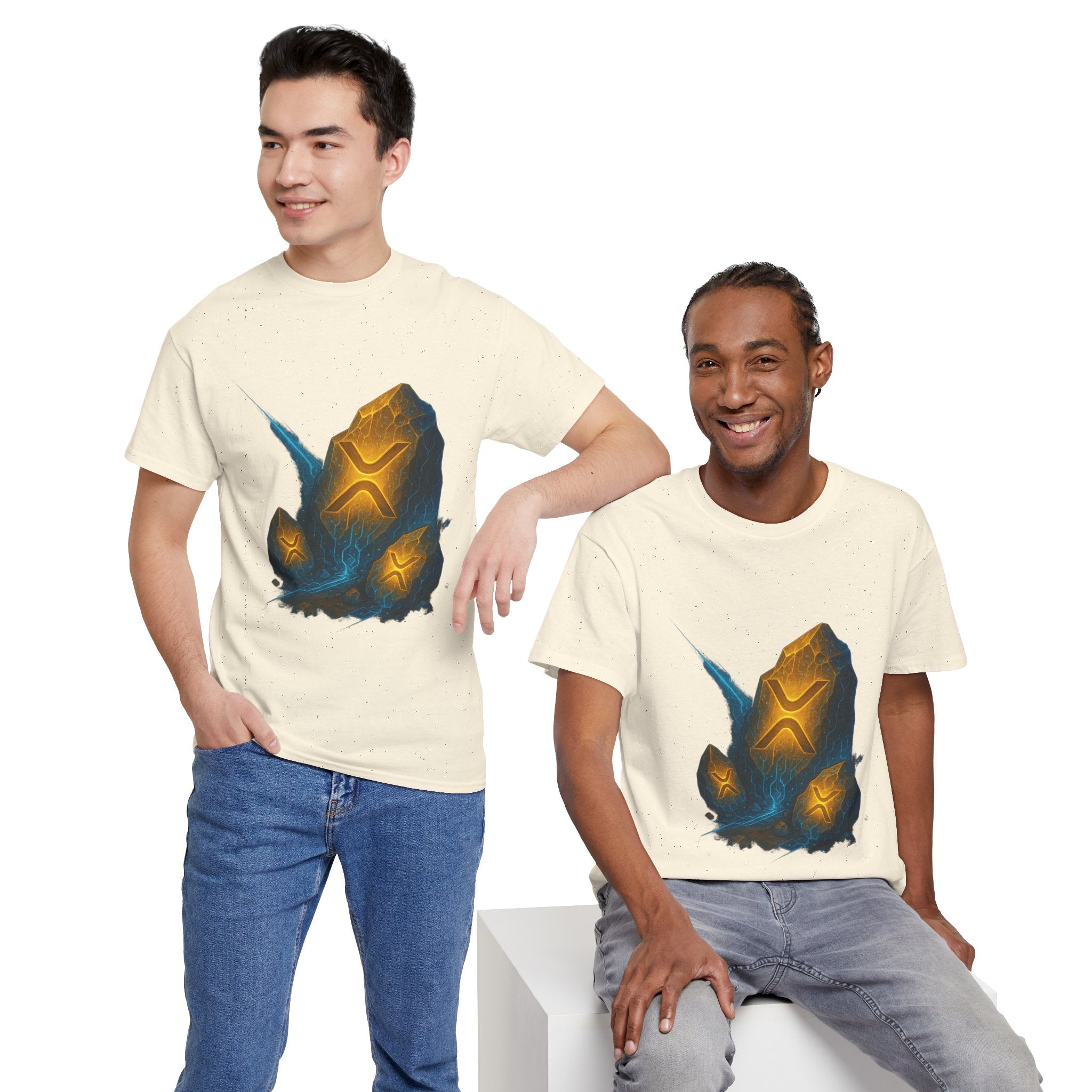 Rune Stone Graphic Tee — Glowing Mystic Rock T-Shirt