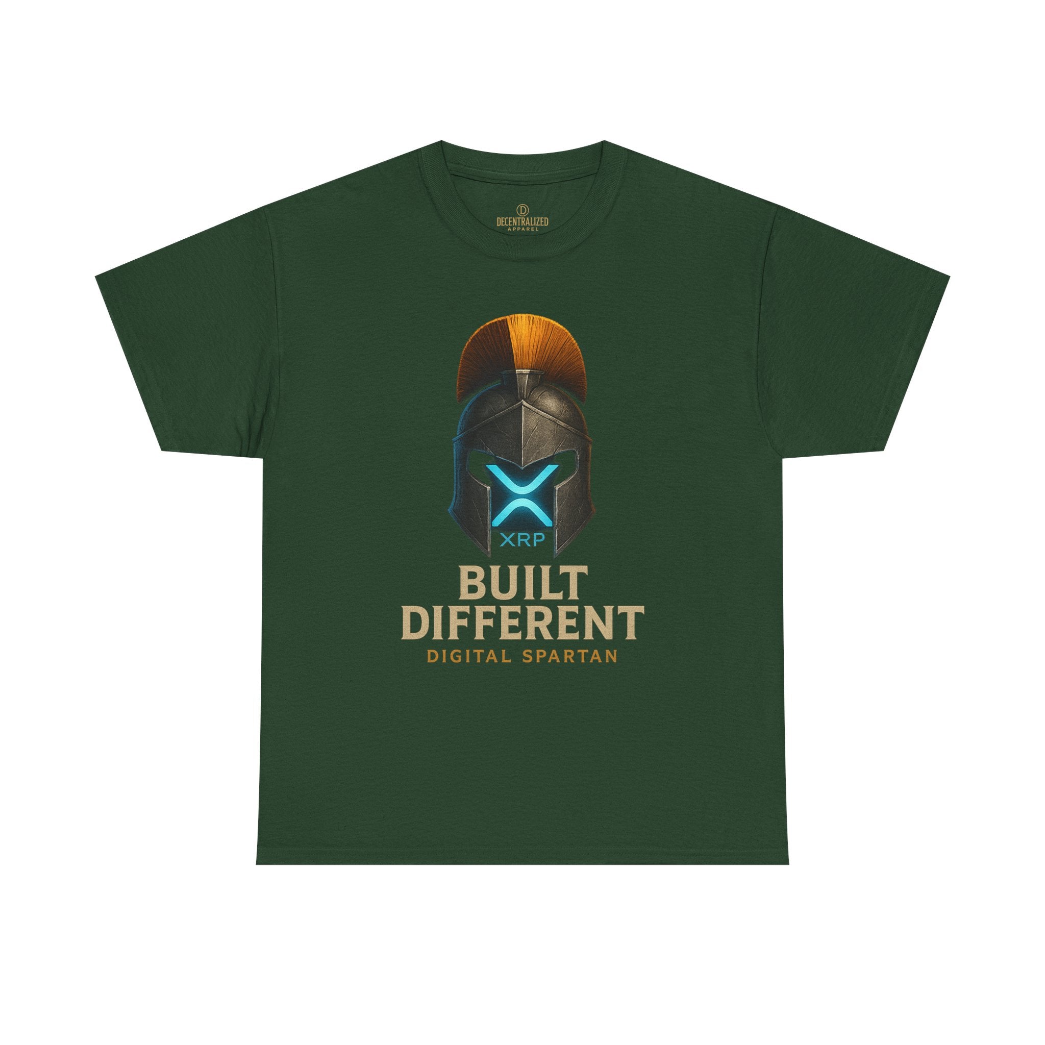 Built Different Spartan Tee — Digital Spartan XRP Crypto T-Shirt