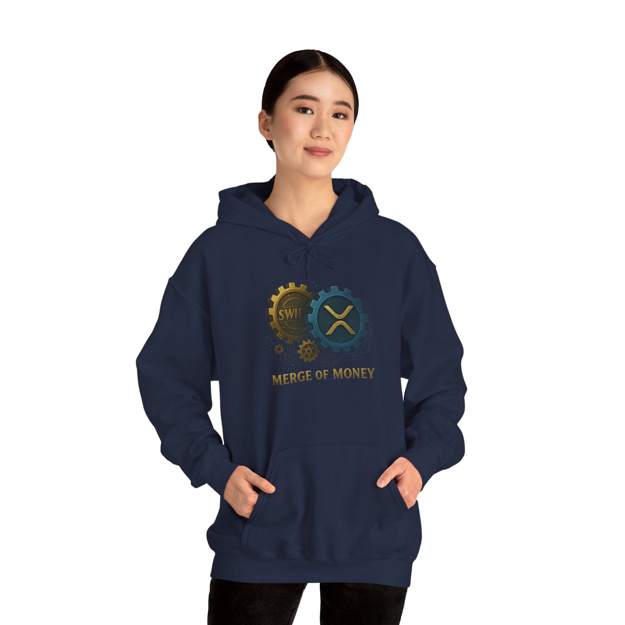 Merge of Money Hoodie — Financial Gears Graphic Pullover