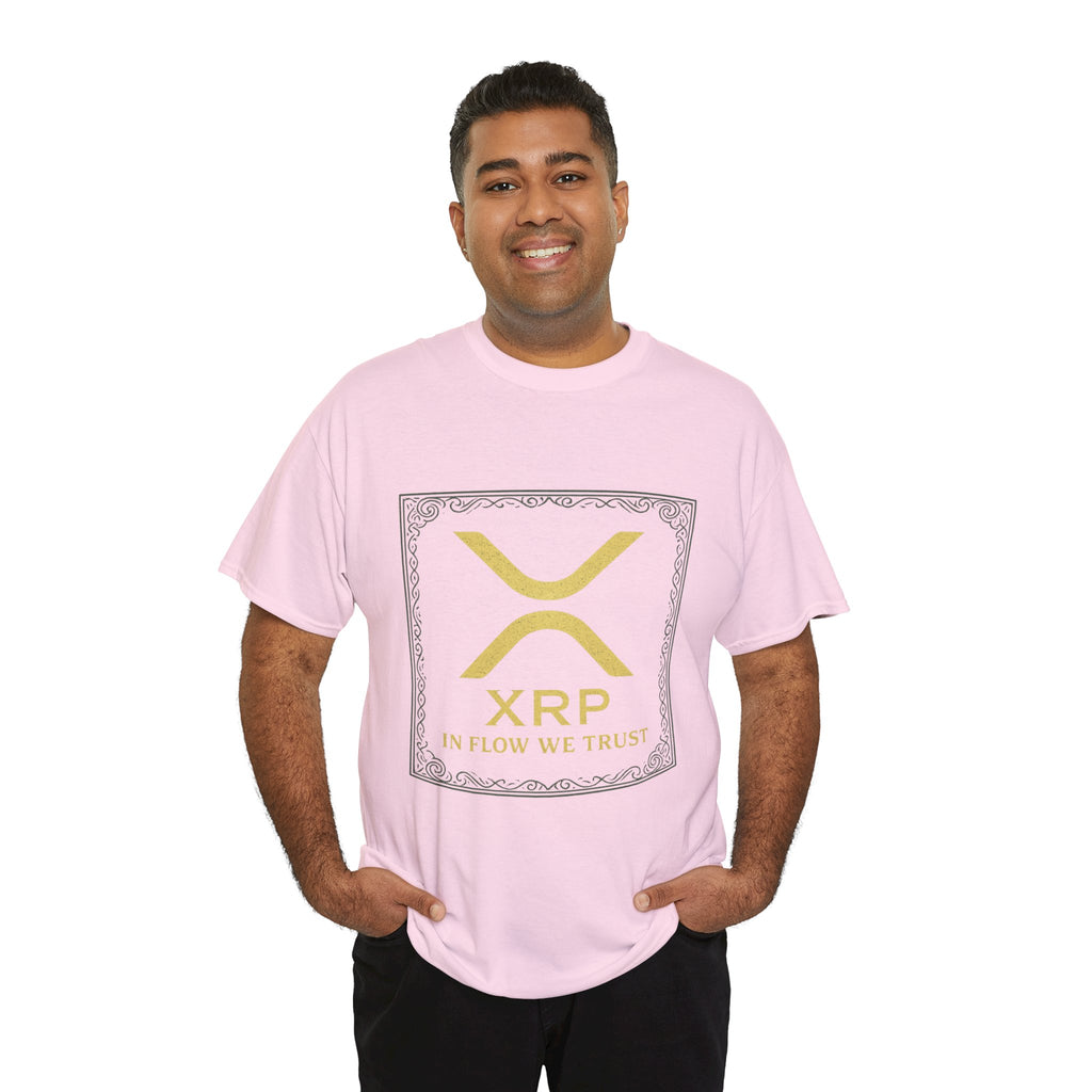 XRP Logo T-Shirt — "In Flow We Trust" Crypto Tee for Ripple Fans