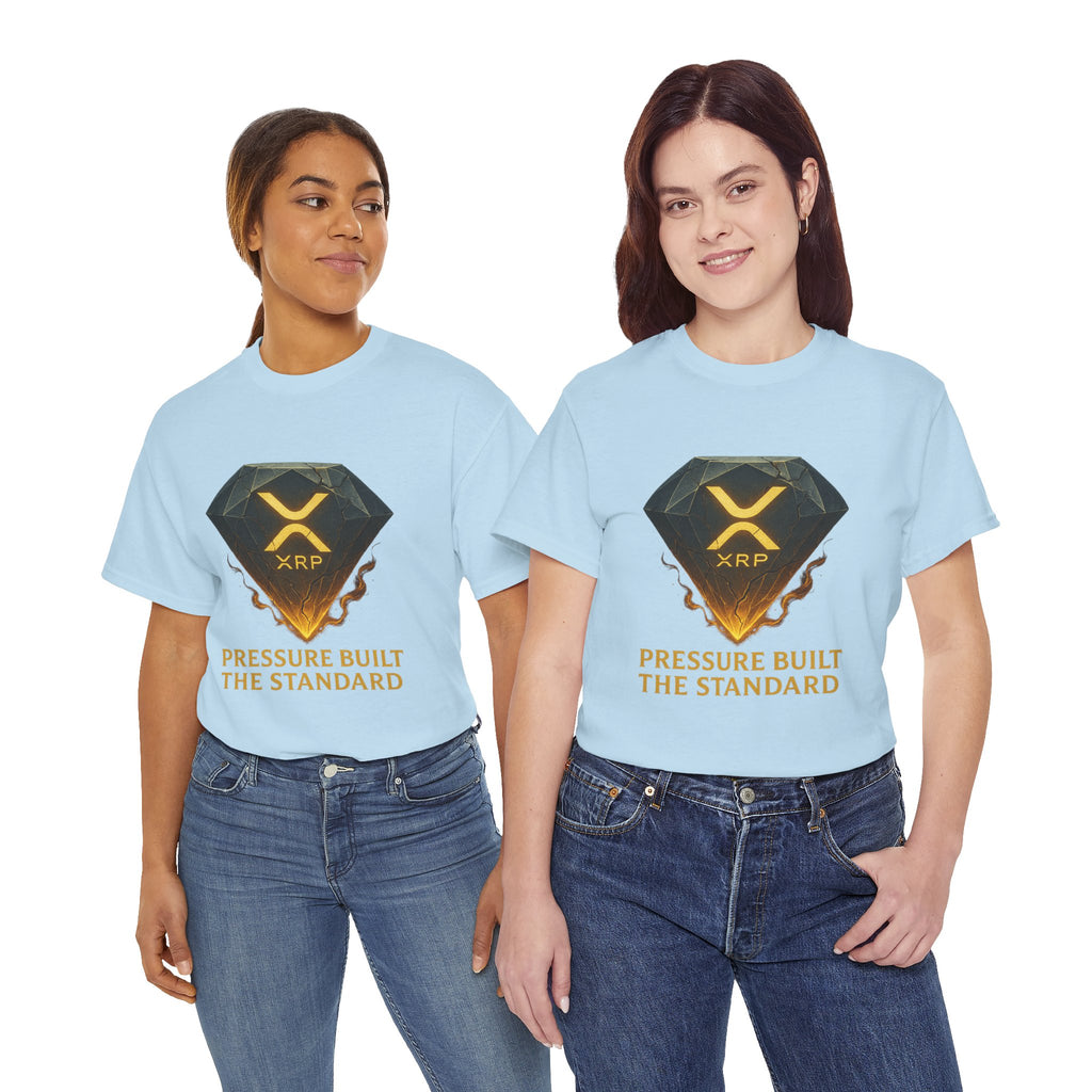 XRP Diamond Tee — "Pressure Built The Standard" Crypto Graphic T‑Shirt