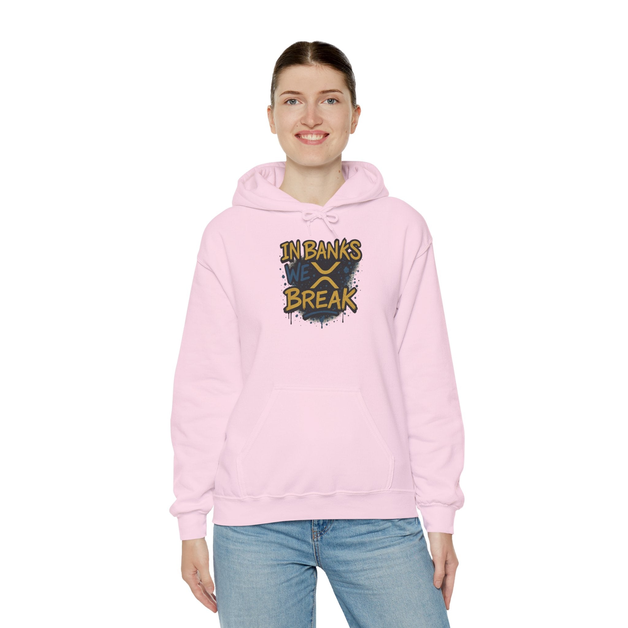 In Banks We Break Hoodie — Streetwear Graffiti Hoodie for Urban Style