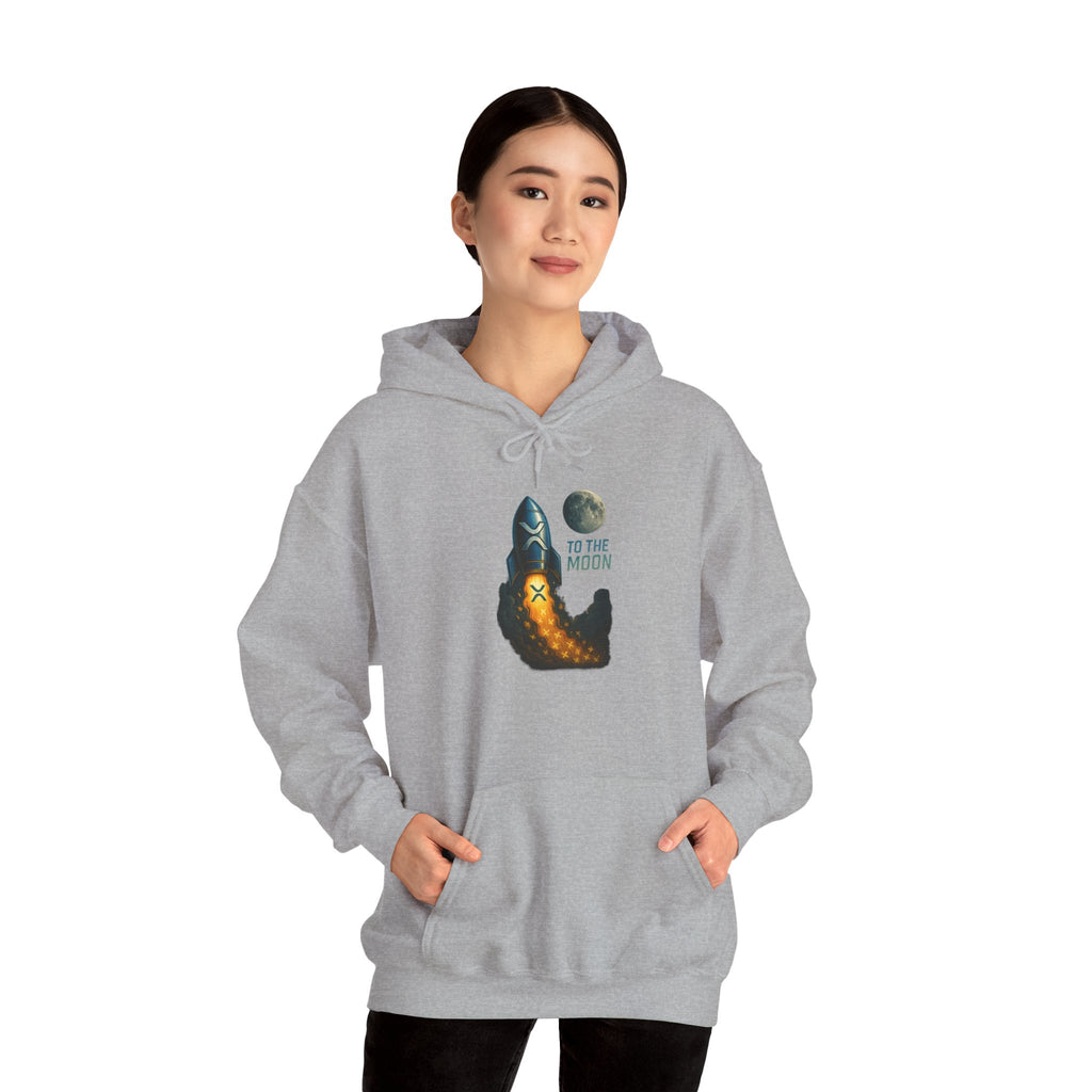 To the Moon Rocket Hoodie — Space Graphic Pullover