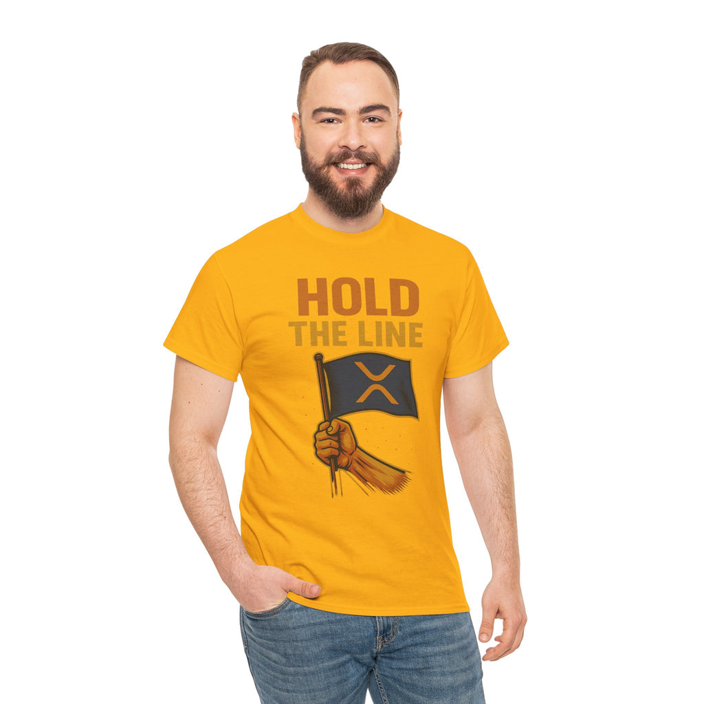 Hold The Line Tee — Bold Flag Graphic Cryptocurrency XRP Shirt