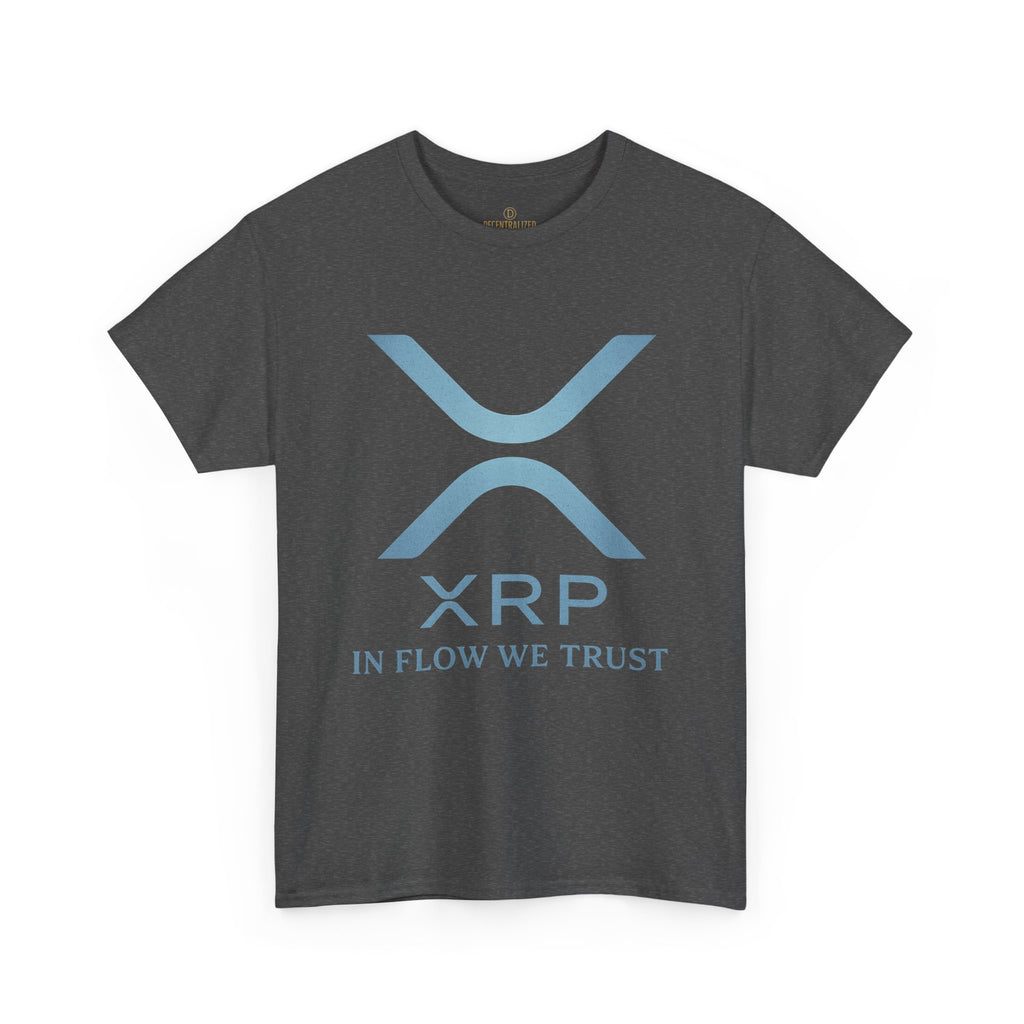 XRP Crypto Tee — "In Flow We Trust" Ripple Logo T-Shirt