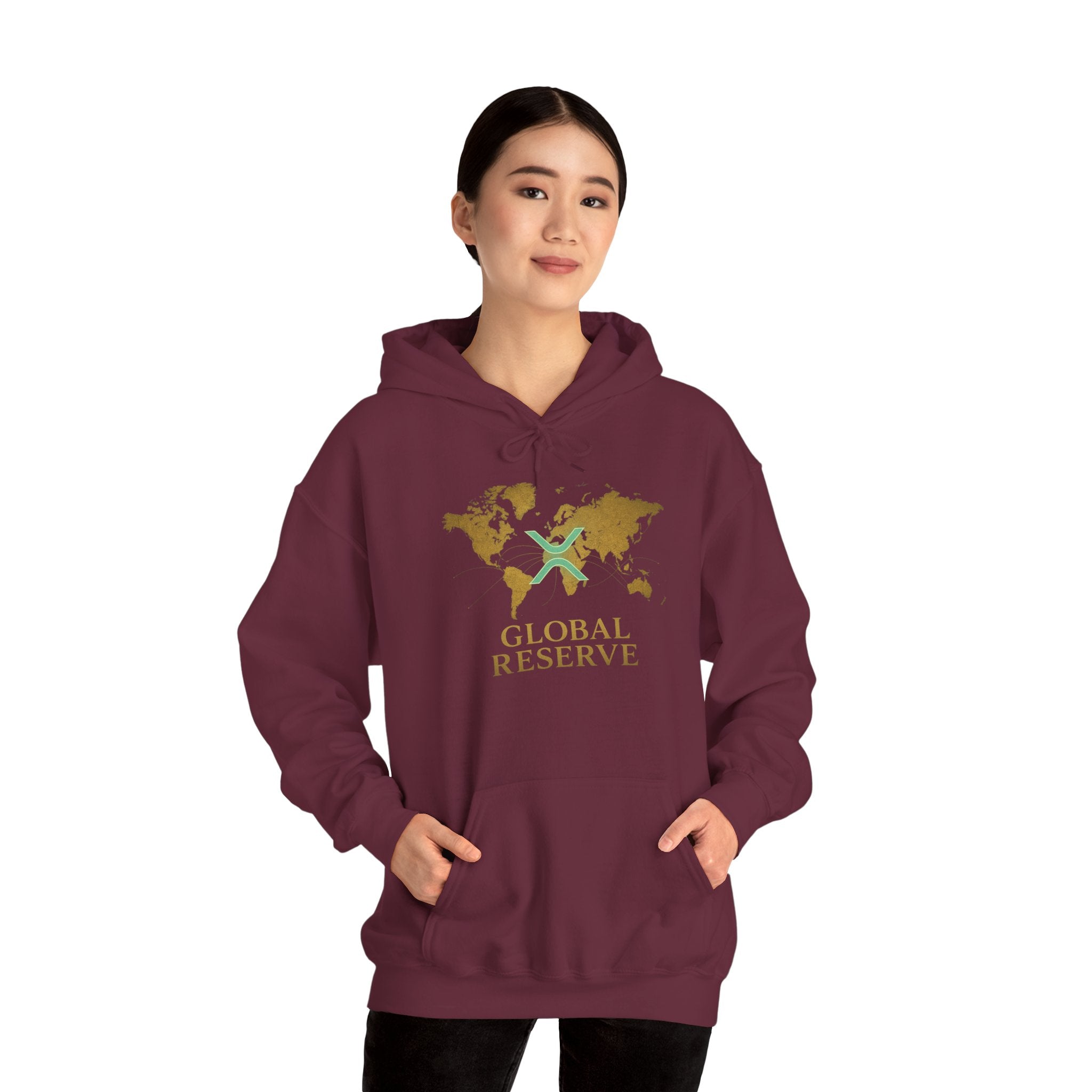 Global Reserve Hoodie — World Map Logo Pullover