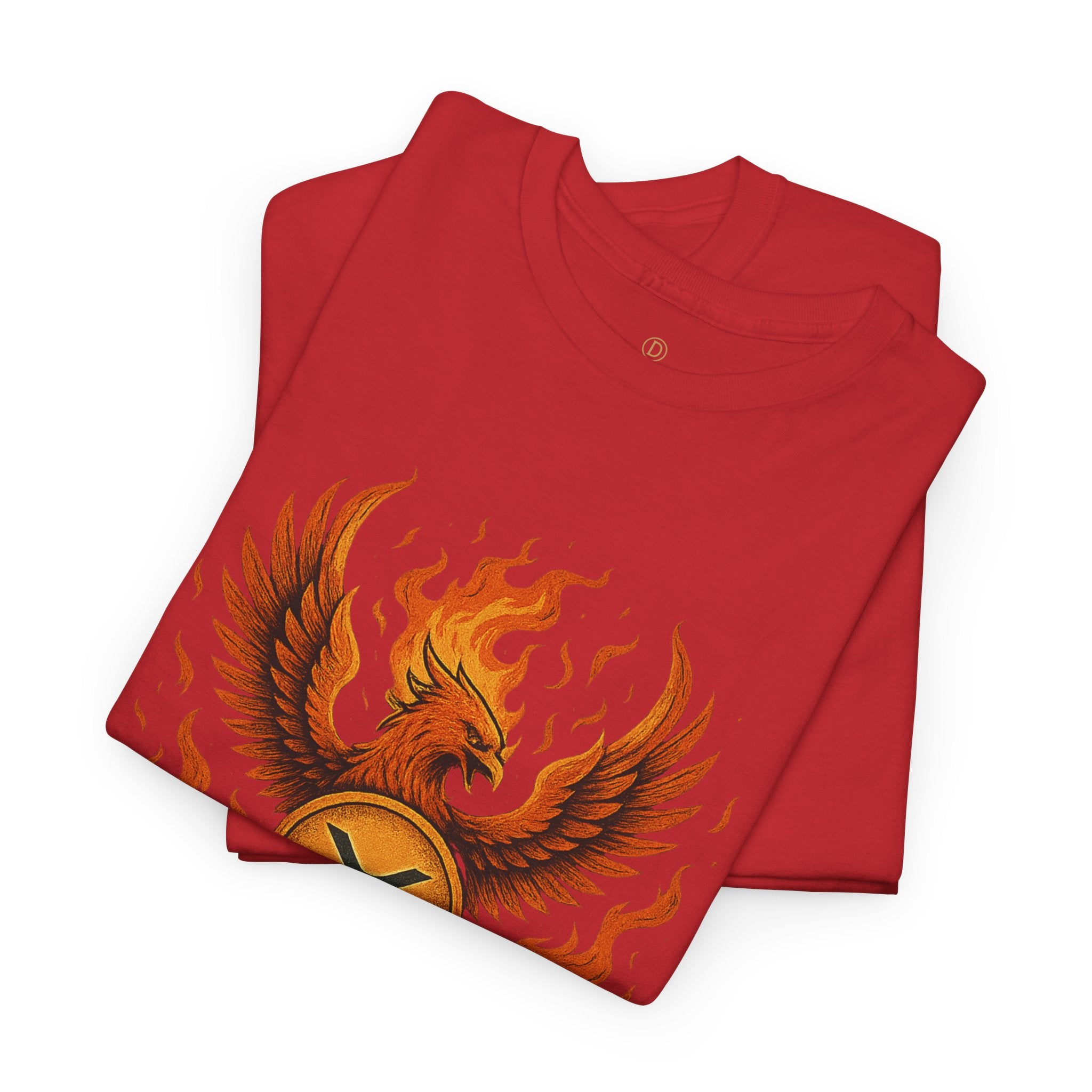 Phoenix Coin T‑Shirt — Fiery Phoenix Crypto Logo Tee