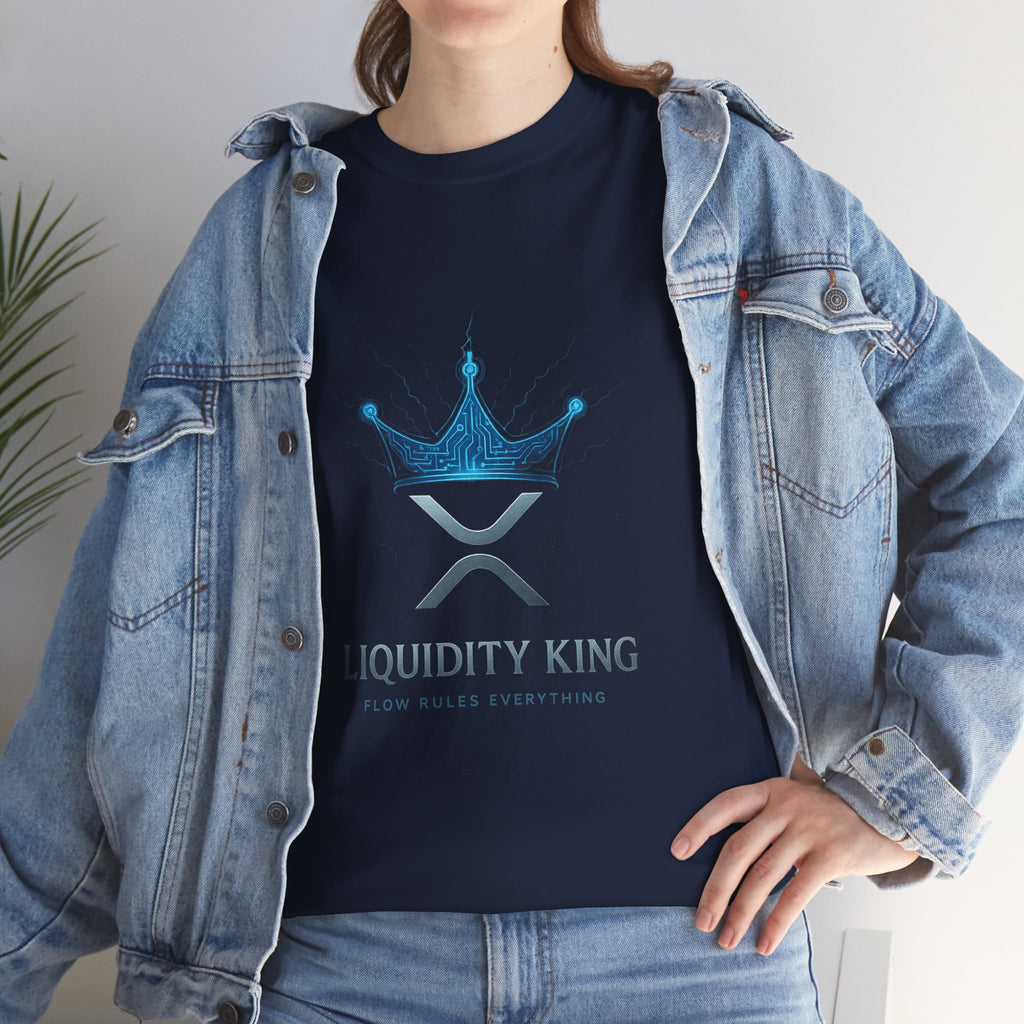 RIPPLE Liquidity King T-Shirt — Crypto XRP Crown Tee