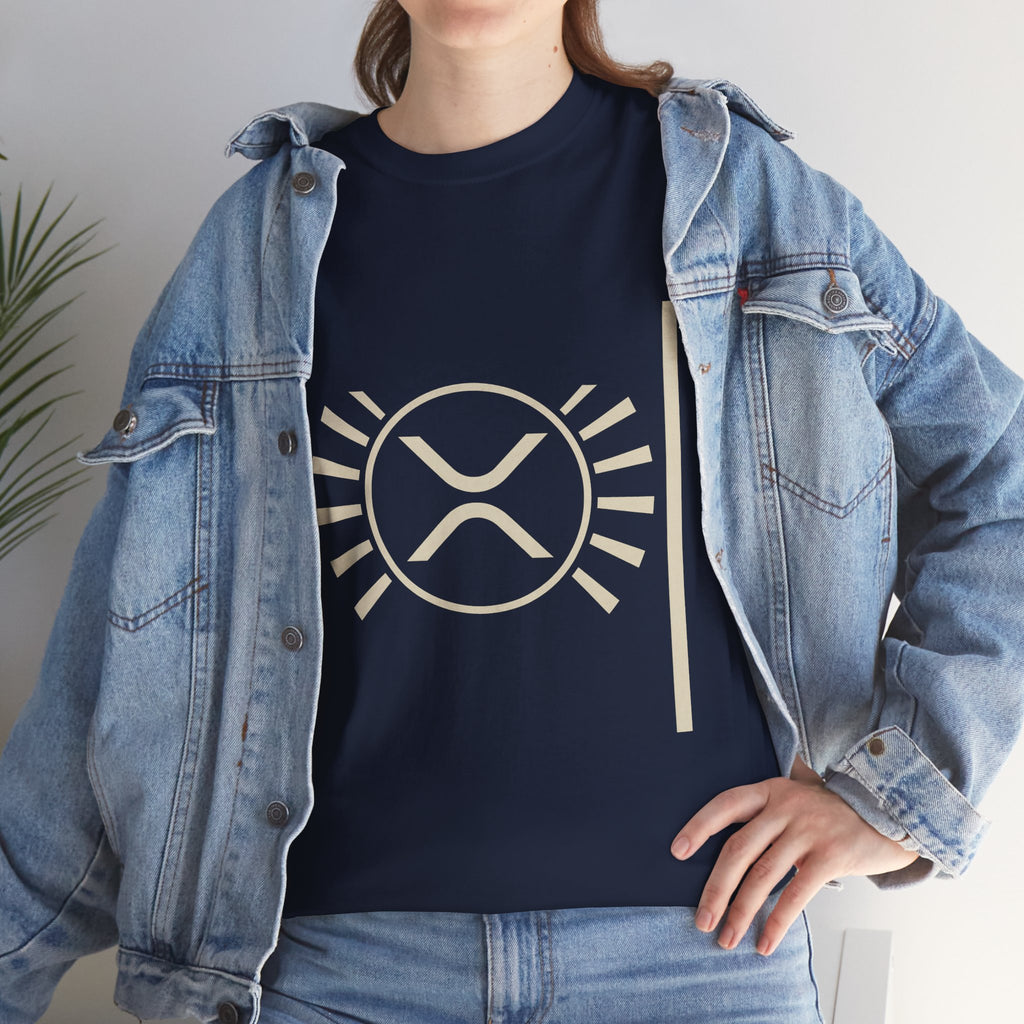 XRP Sun Logo T‑Shirt — Minimal Crypto Ripple Tee
