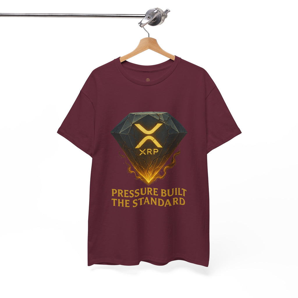 XRP Diamond Tee — "Pressure Built The Standard" Crypto Graphic T‑Shirt