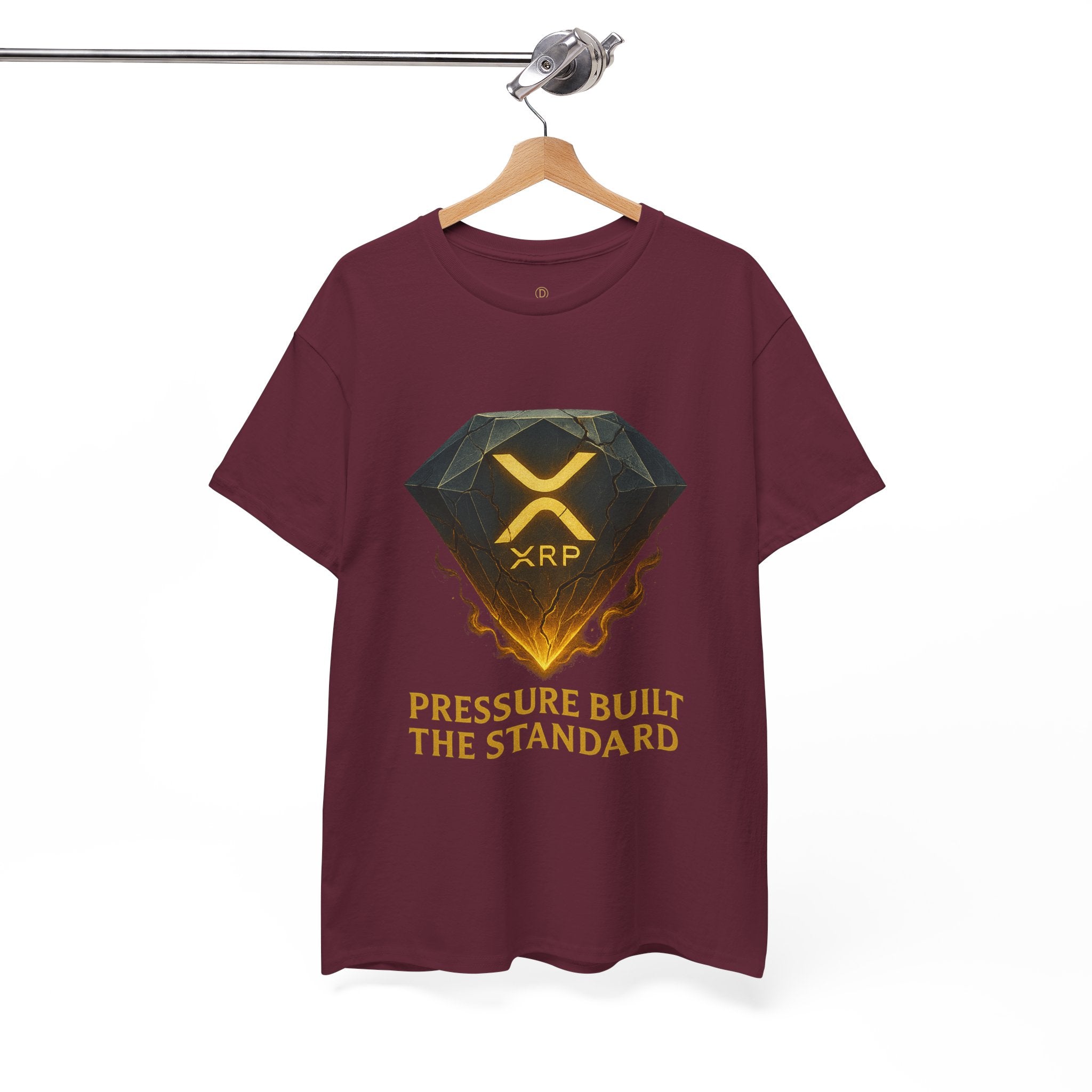 XRP Diamond Tee — "Pressure Built The Standard" Crypto Graphic T‑Shirt