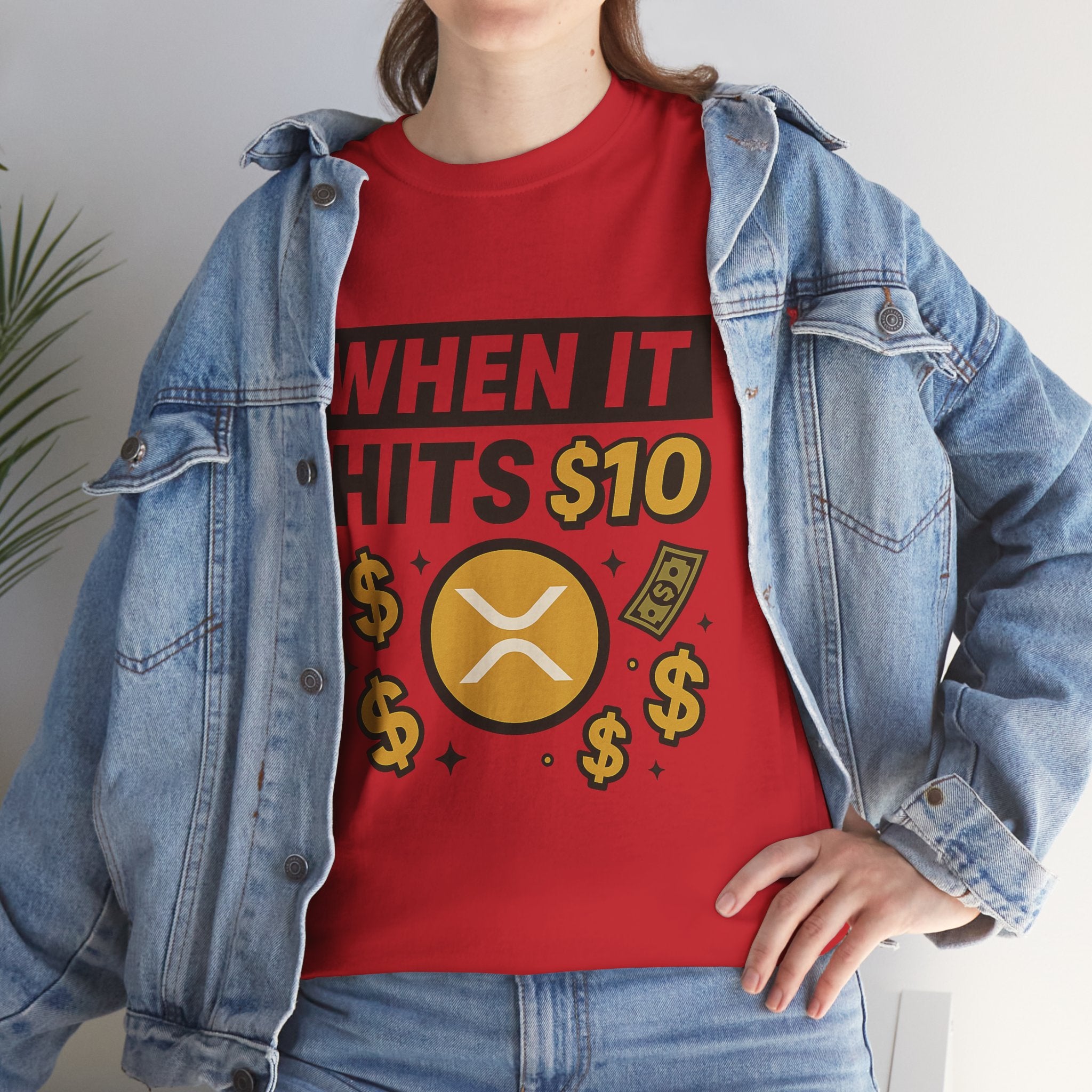 Crypto Tee - "When It Hits 10" Ripple XRP Meme Shirt