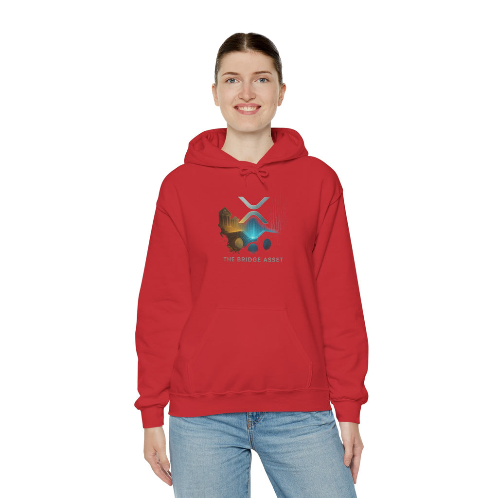 Bridge Asset Logo Hoodie — Minimal Crypto XRP Design