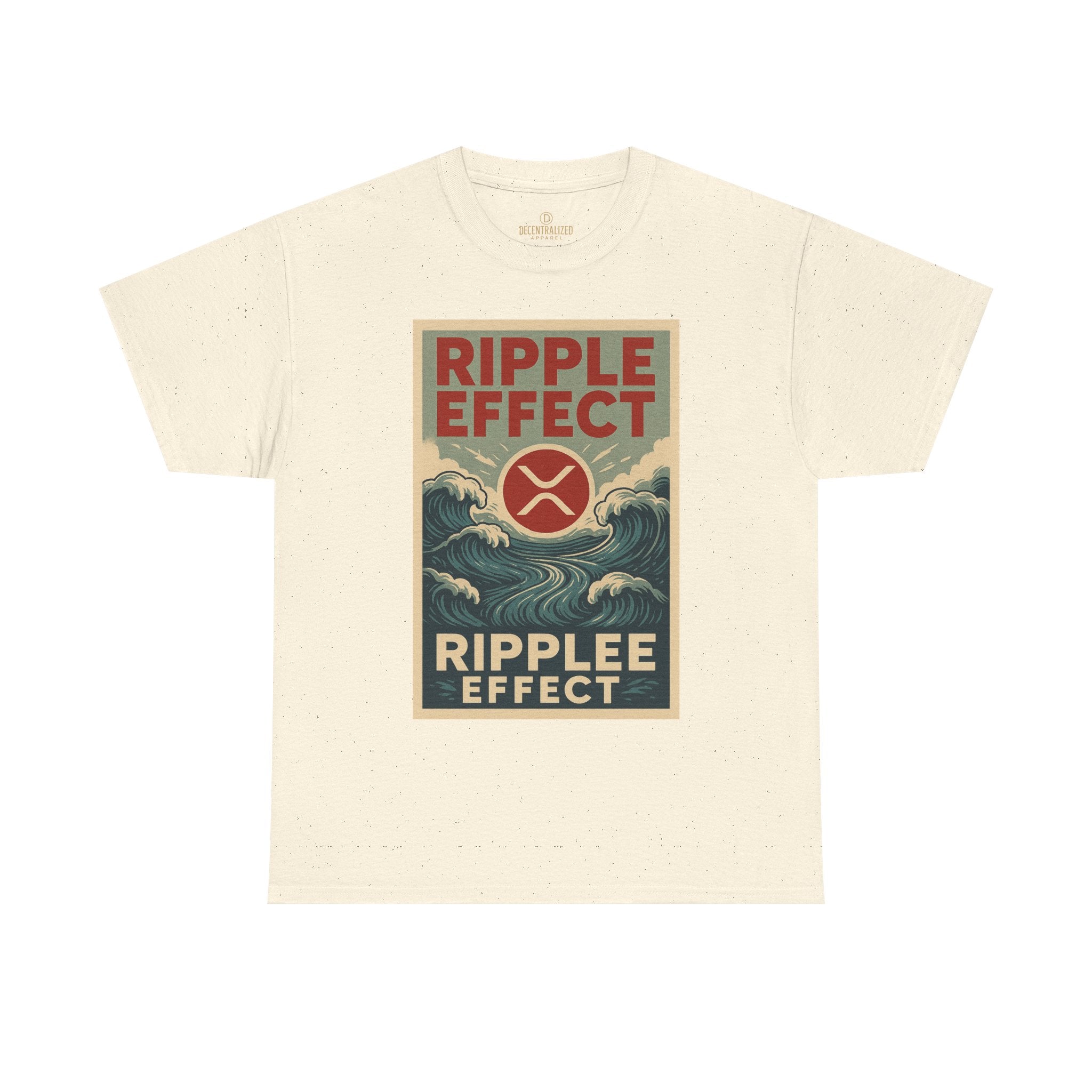 Ripple Effect Tee — Vintage Wave XRP Crypto Graphic T-Shirt