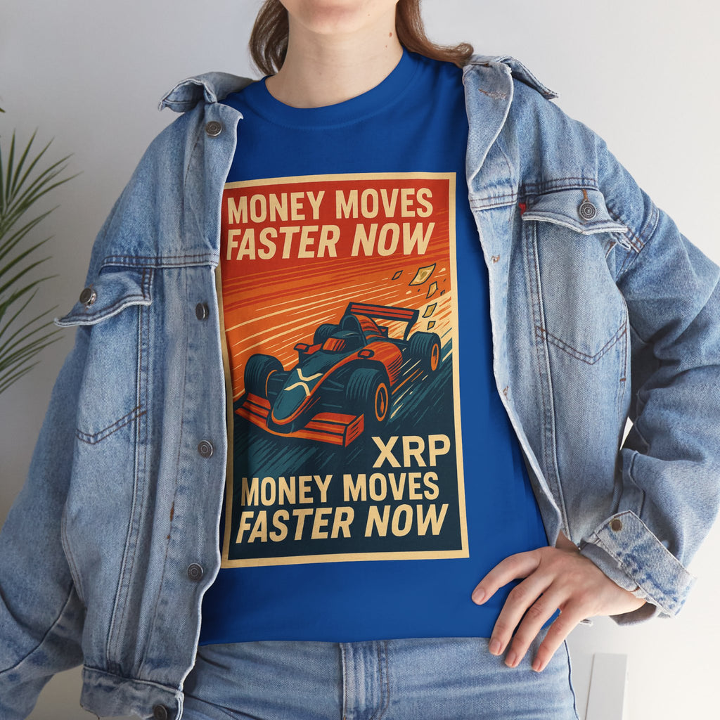XRP 'Money Moves Faster Now' Racing Tee — Crypto Enthusiast T-Shirt