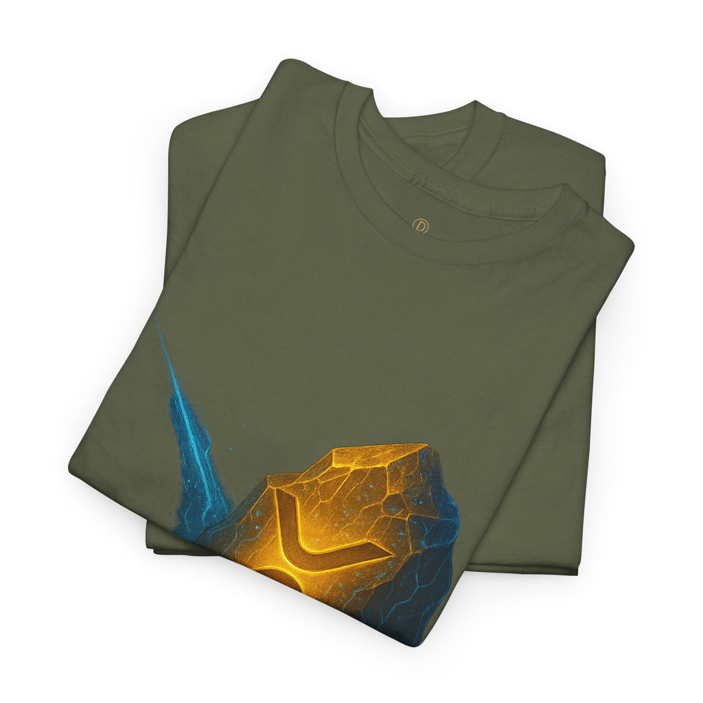 Rune Stone Graphic Tee — Glowing Mystic Rock T-Shirt