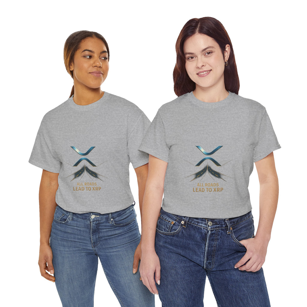 All Roads Lead to XRP T-Shirt — Crypto Ripple Logo Tee