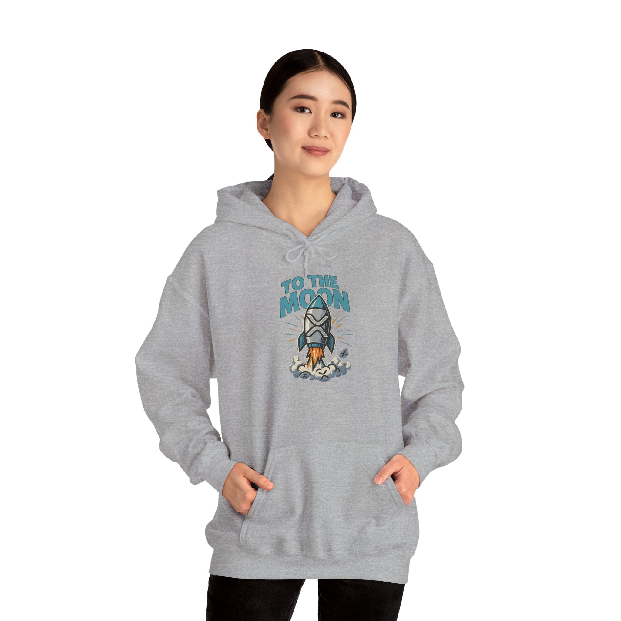 Hoodie — 'To The Moon' Rocket Graphic Pullover