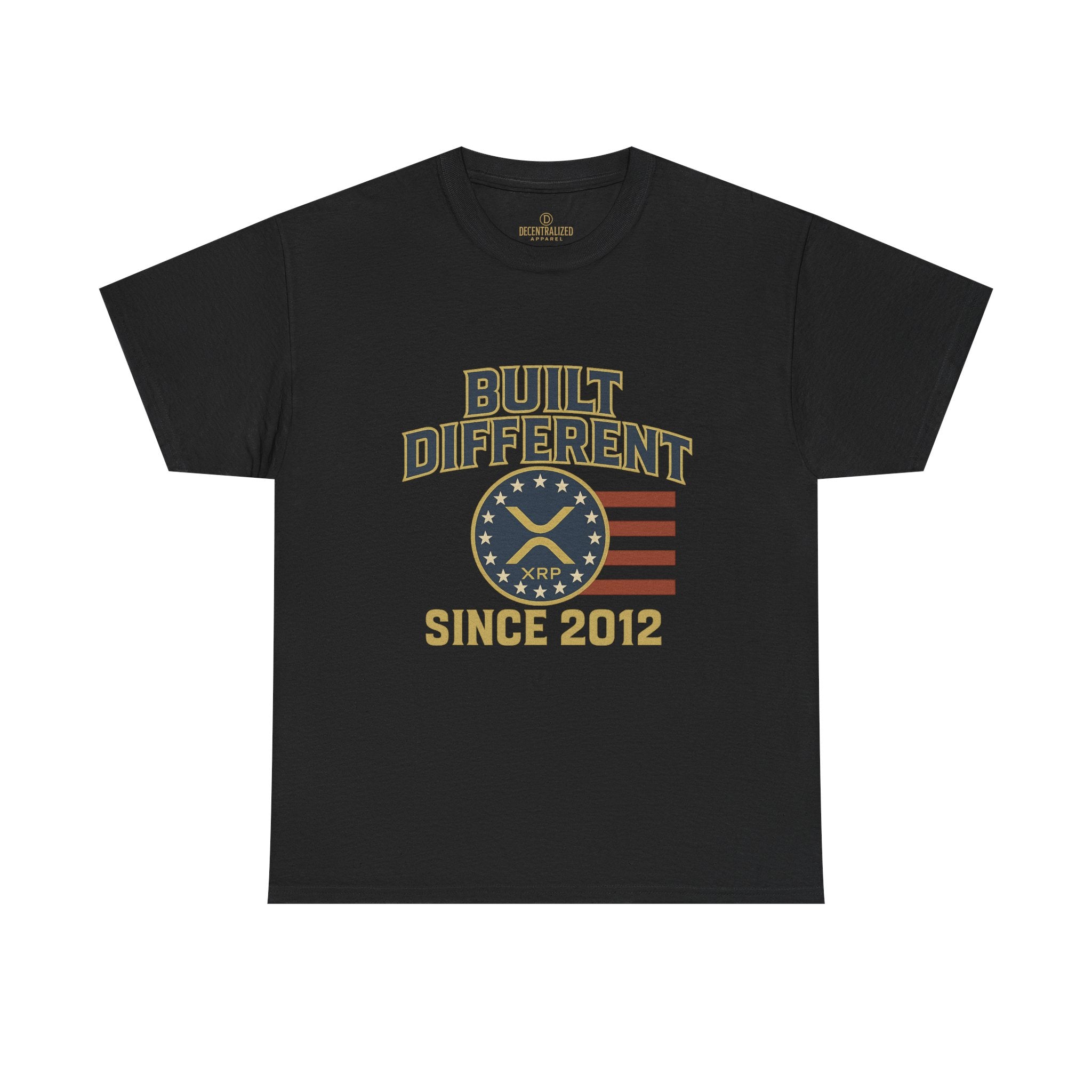 Built Different Since 2012 T-Shirt — American Flag Vintage Crew Tee