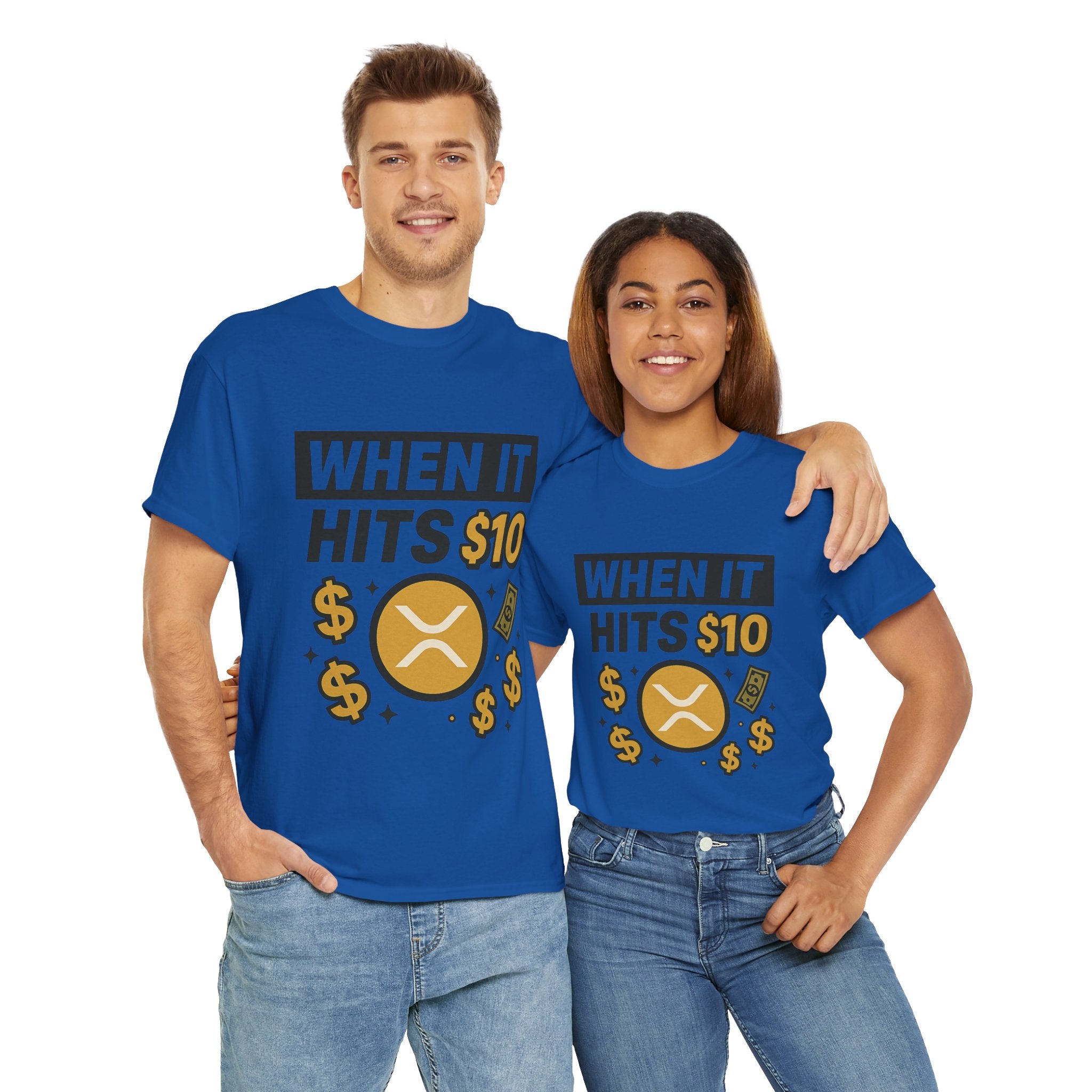 Crypto Tee - "When It Hits 10" Ripple XRP Meme Shirt
