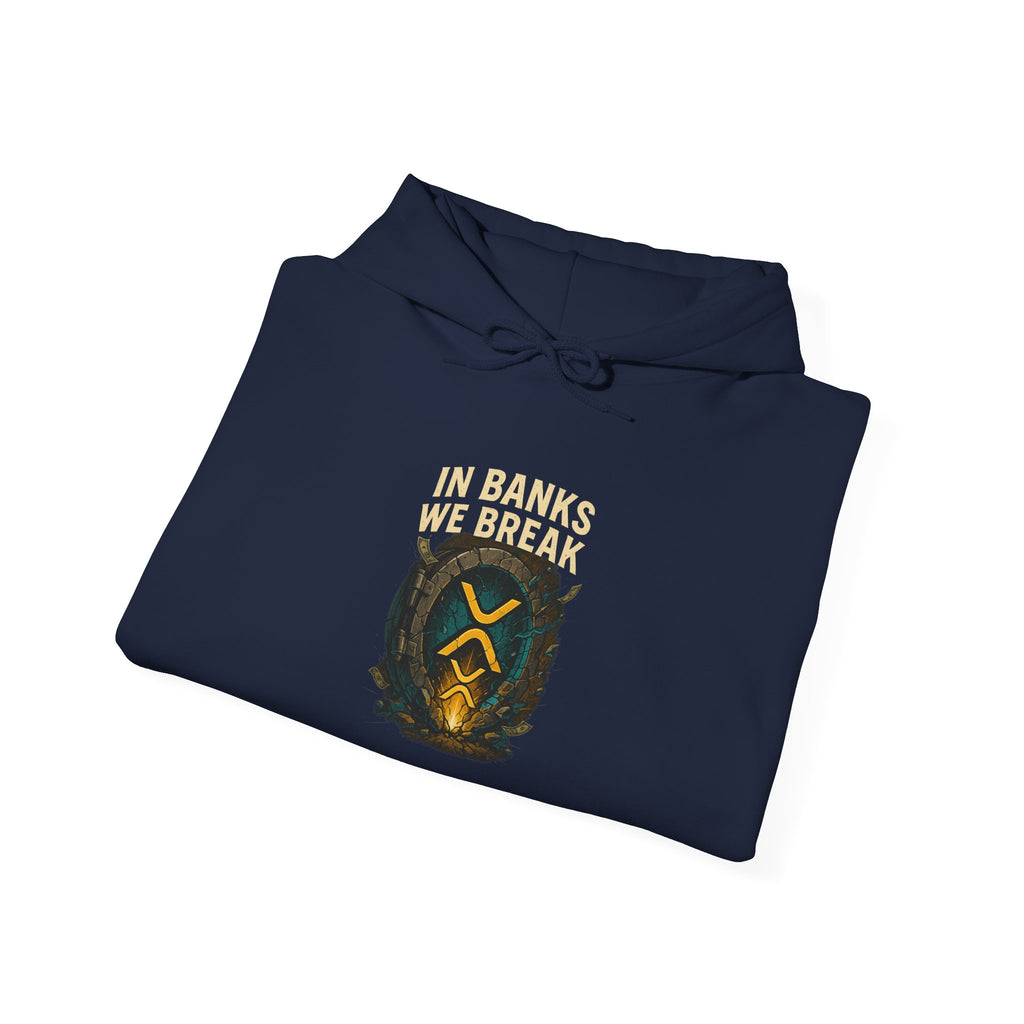 Hoodie — 'In Banks We Trust' Crest Pullover