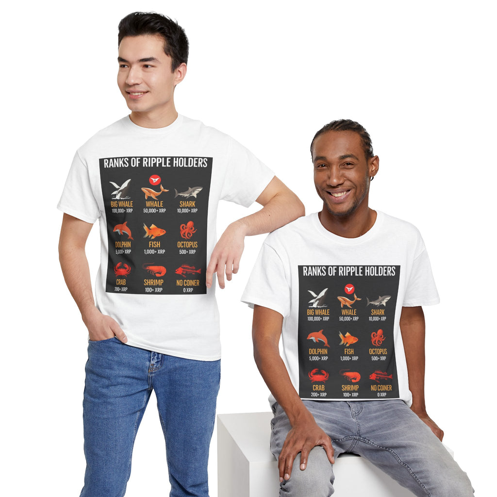 Crypto Ranks T-Shirt – "Ranks of Ripple Holders" Illustrated Guide