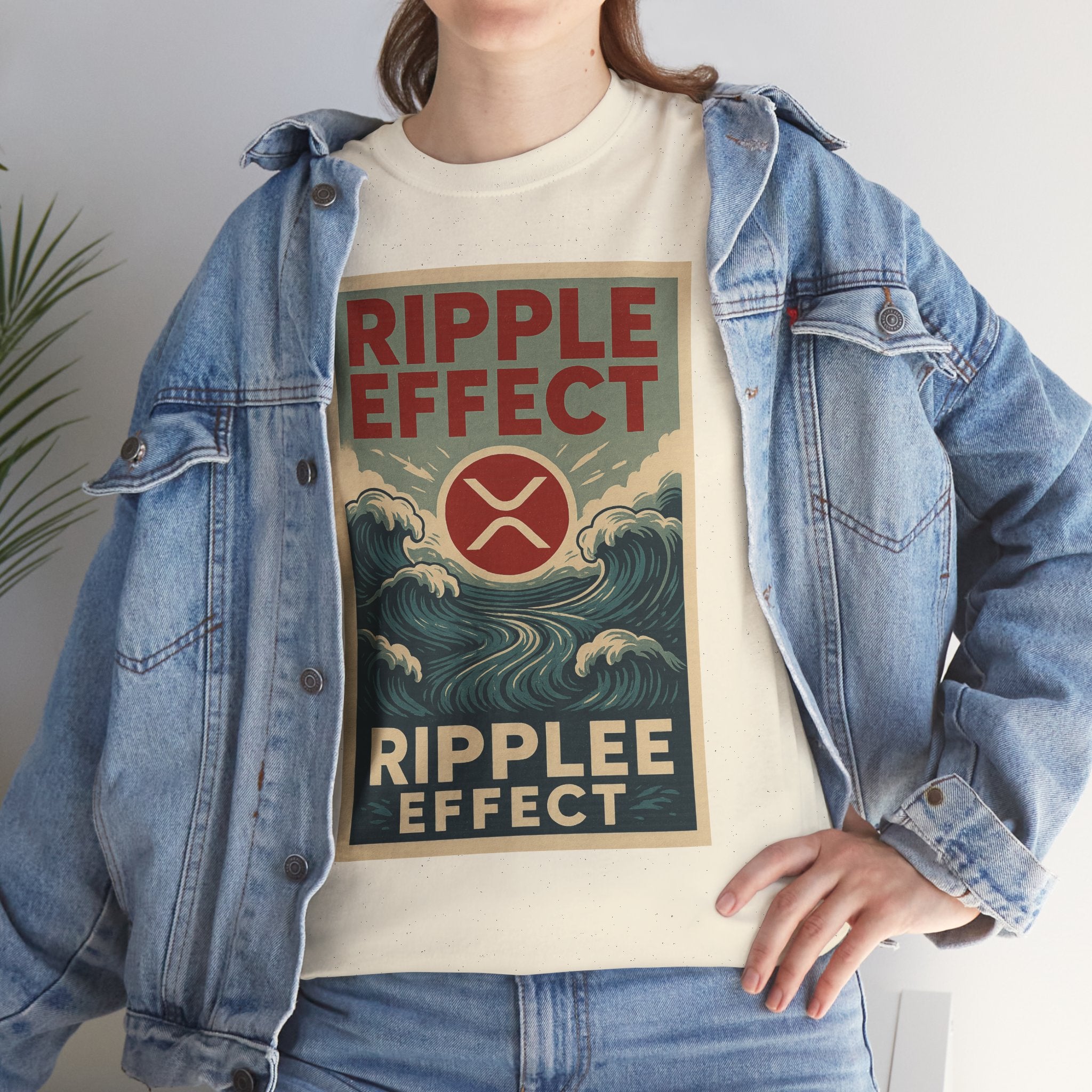 Ripple Effect Tee — Vintage Wave XRP Crypto Graphic T-Shirt